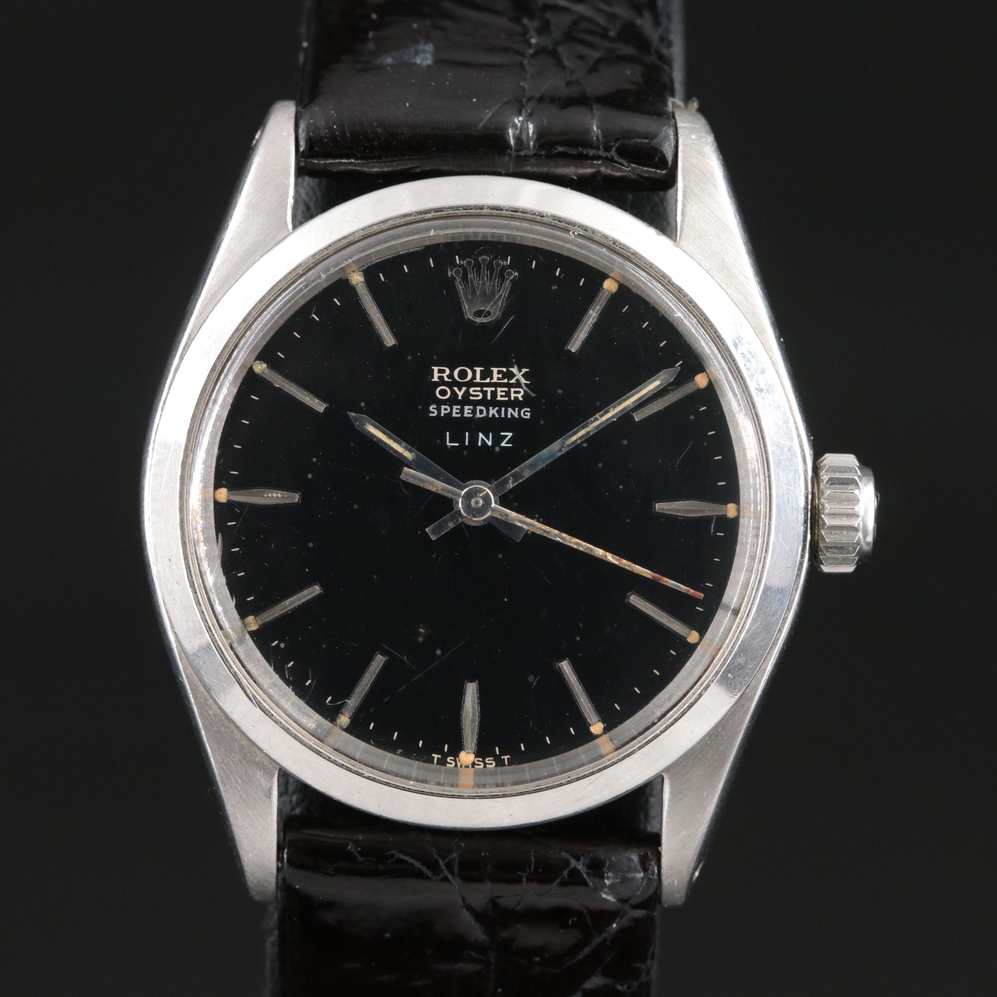 Rolex Oyster Speedking "Linz" Dial Vintage Watch c.1966