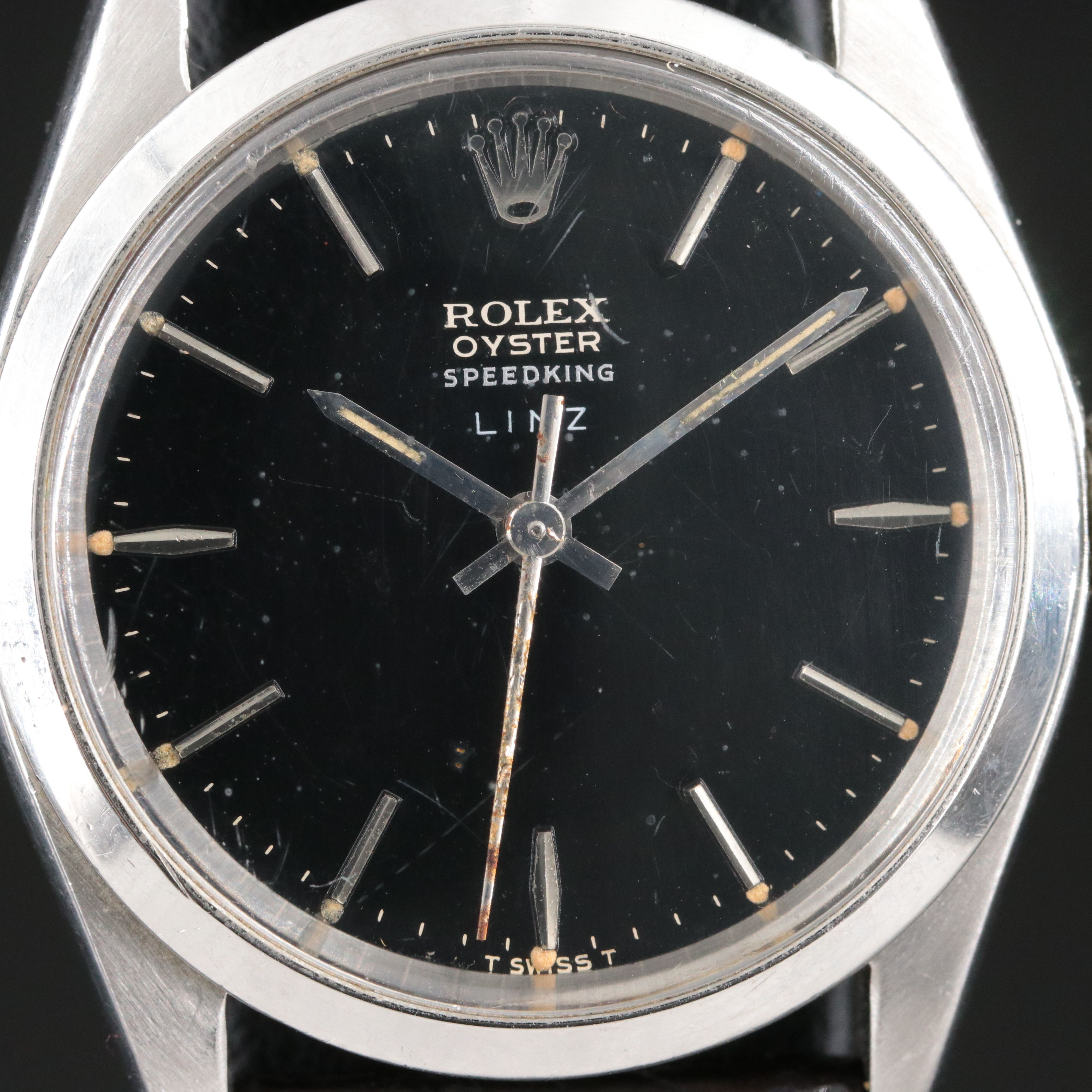 Rolex Oyster Speedking "Linz" Dial Vintage Watch c.1966