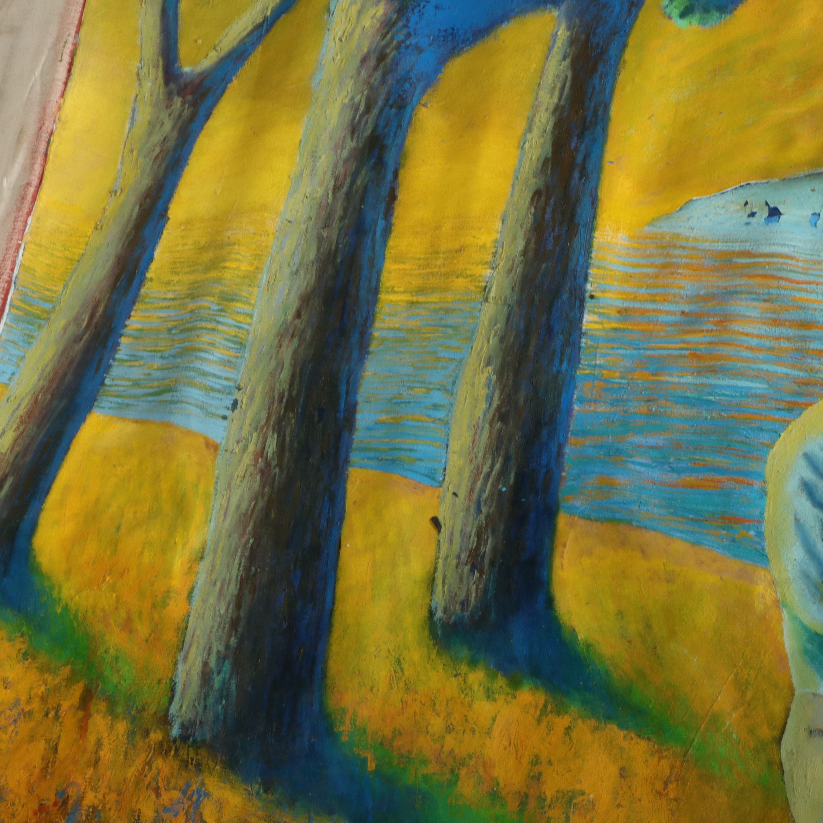 Howard Storm Monumental Acrylic Painting "Manakin & Artist"