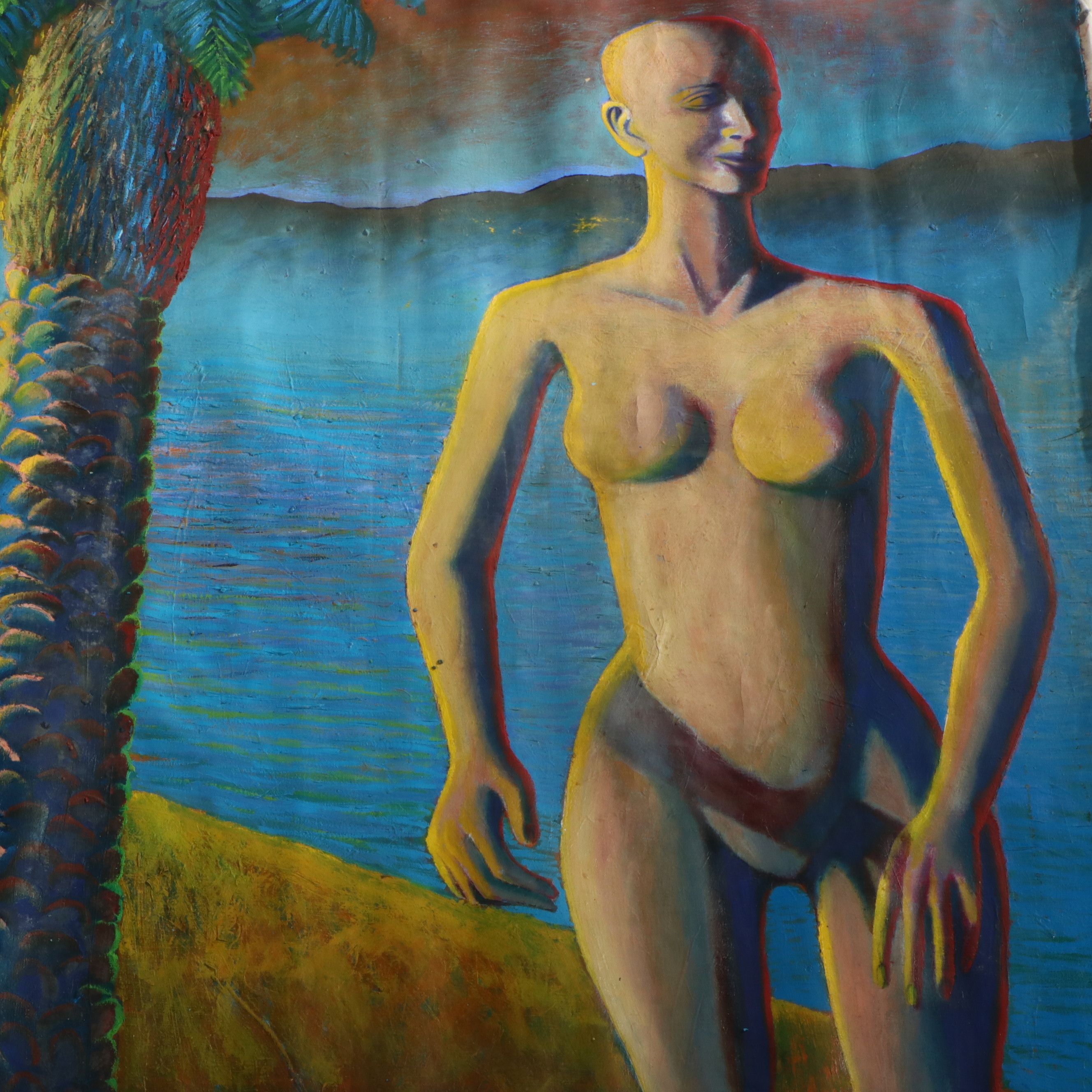 Howard Storm Monumental Acrylic Painting "Manakin & Artist"