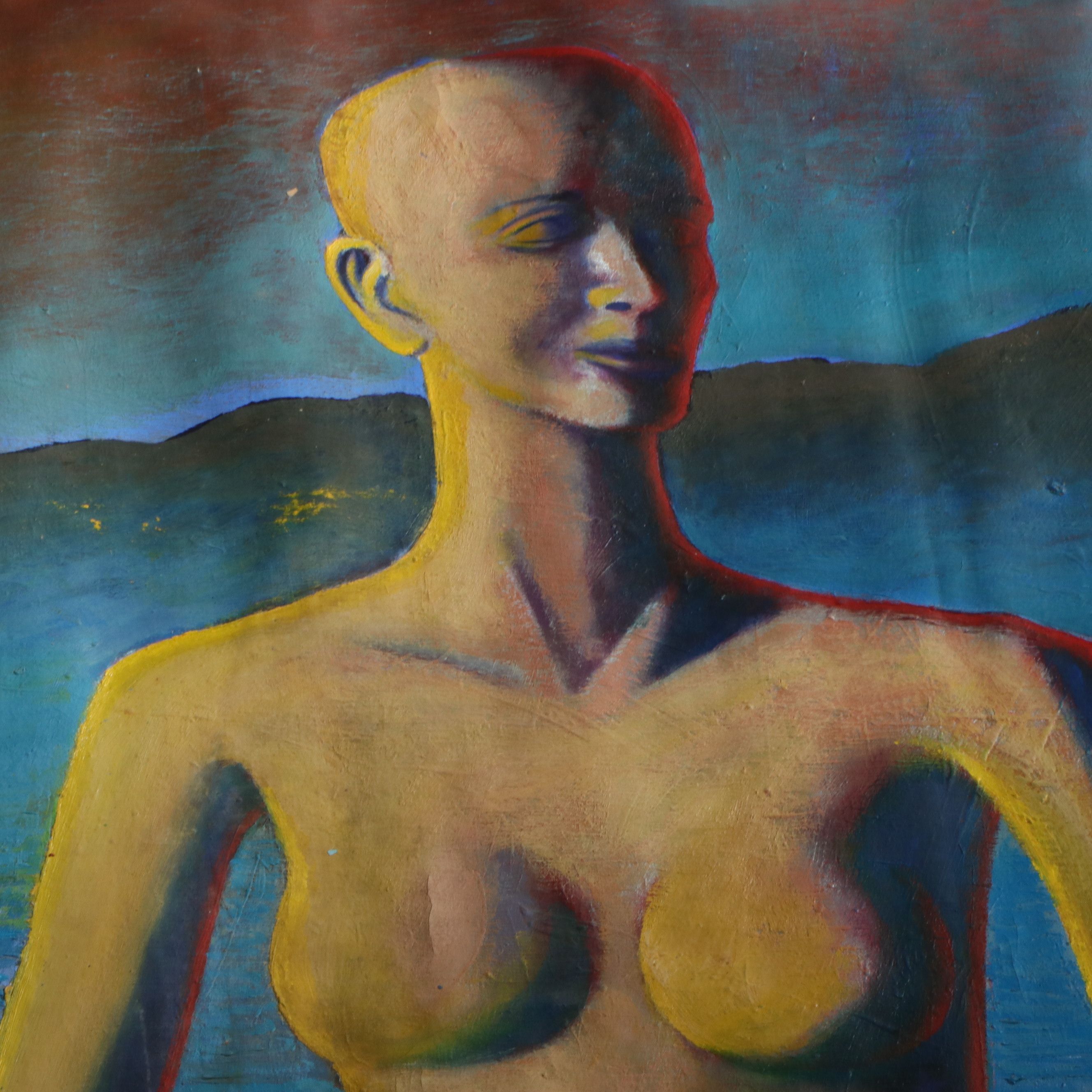 Howard Storm Monumental Acrylic Painting "Manakin & Artist"