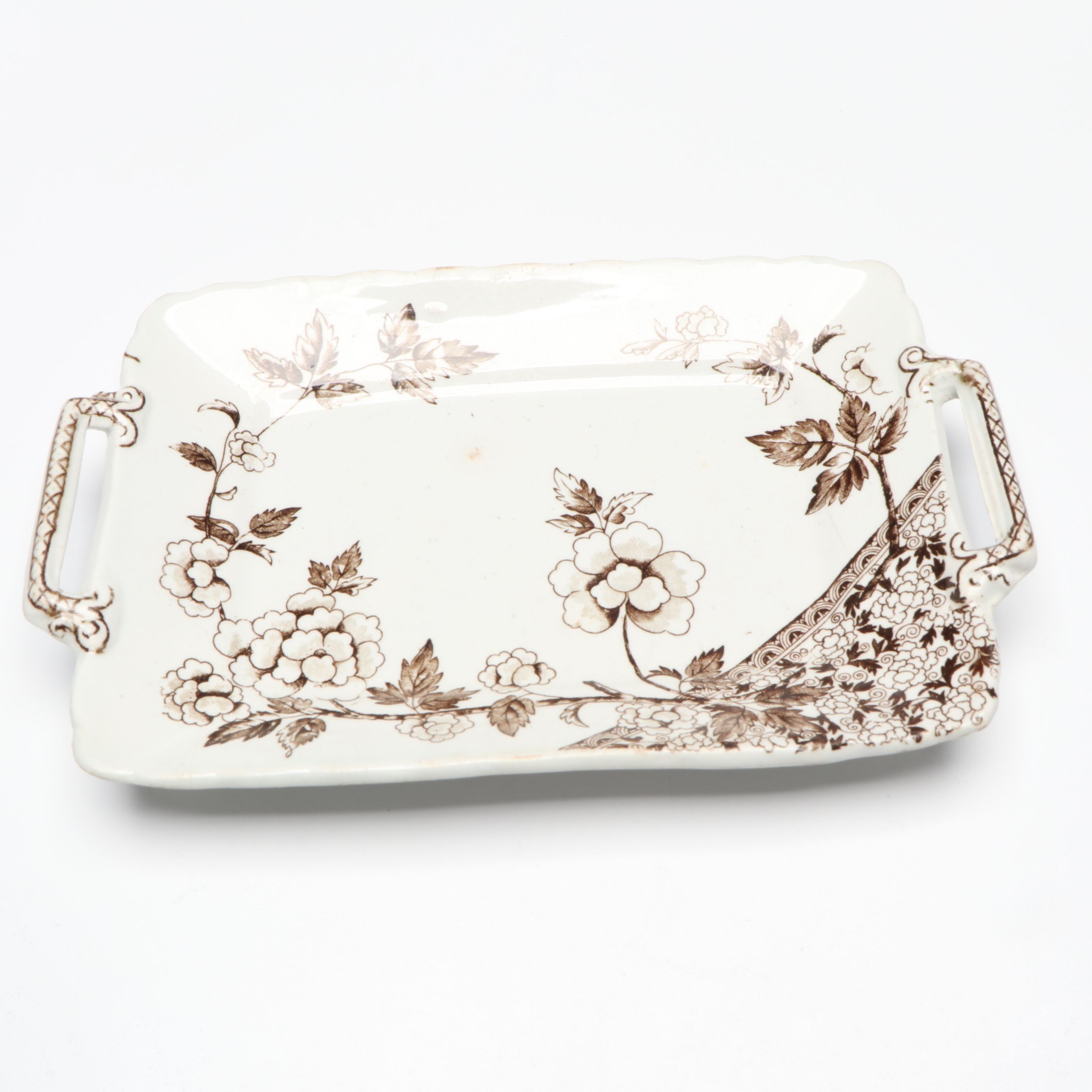 English Aesthetic Movement Transferware Plates and Serveware, Late 19th Century