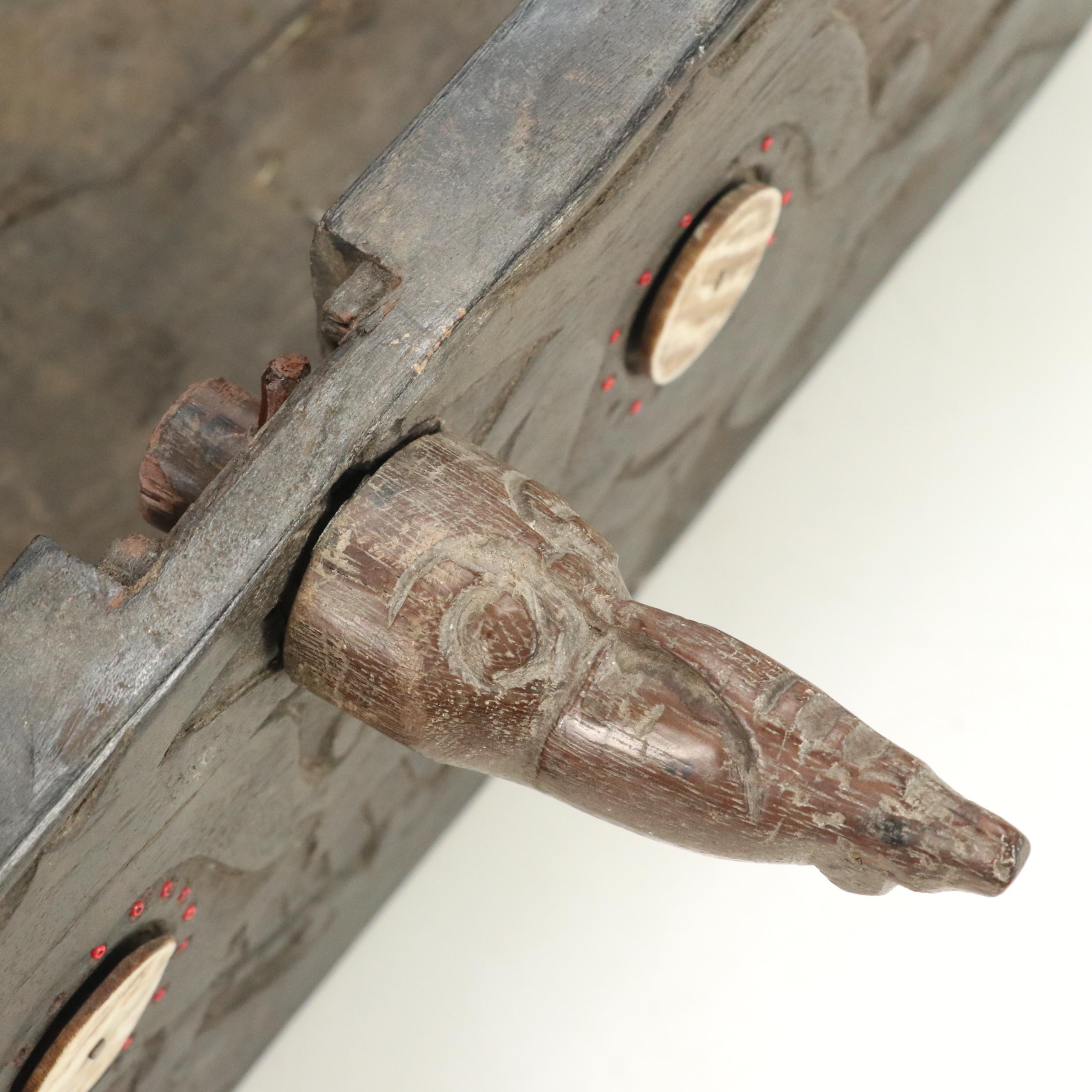 Southeast Asian or Oceanic Indigenous Hand-Carved Wood Chest