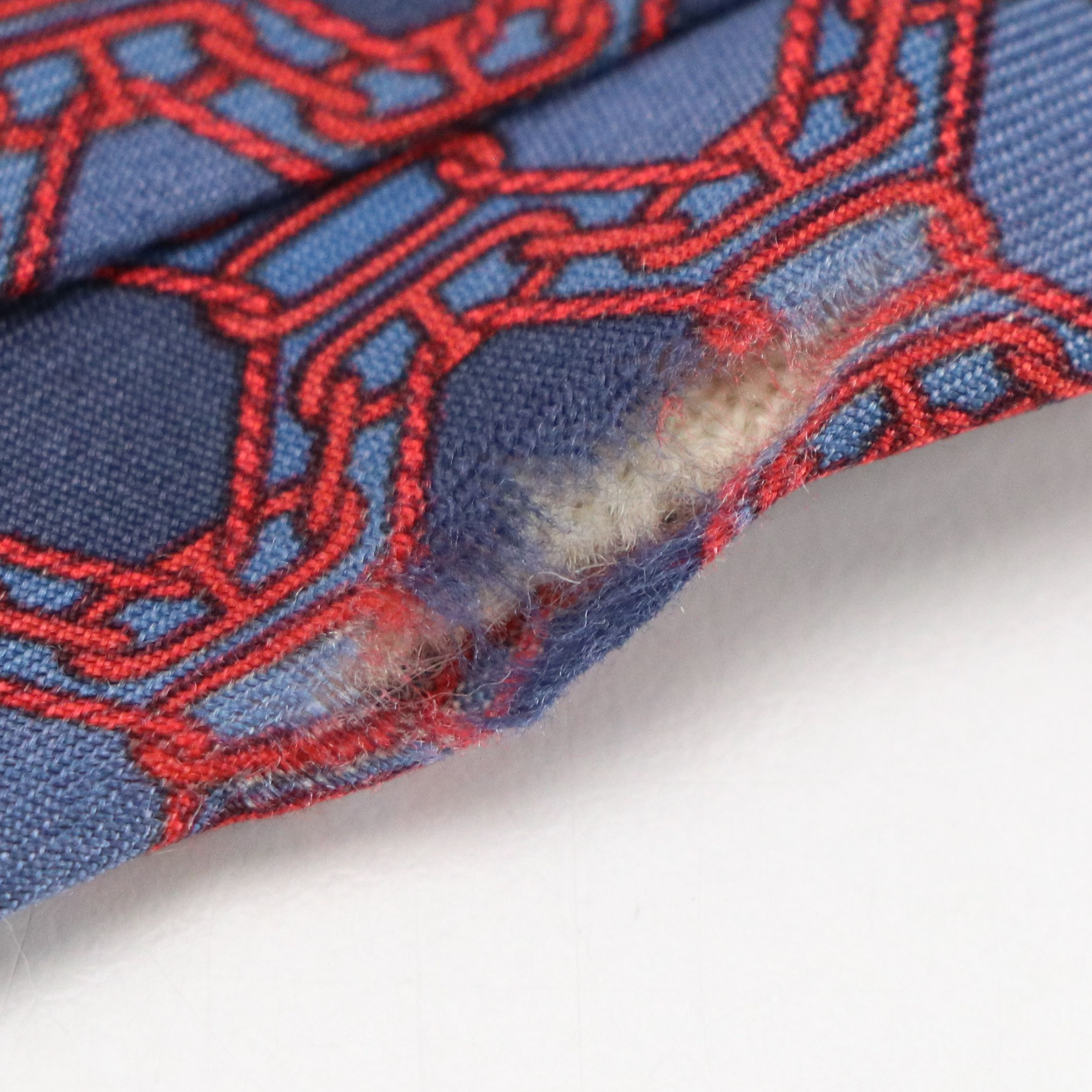 Hermès Geometric Chain Pattern Necktie in Silk Twill