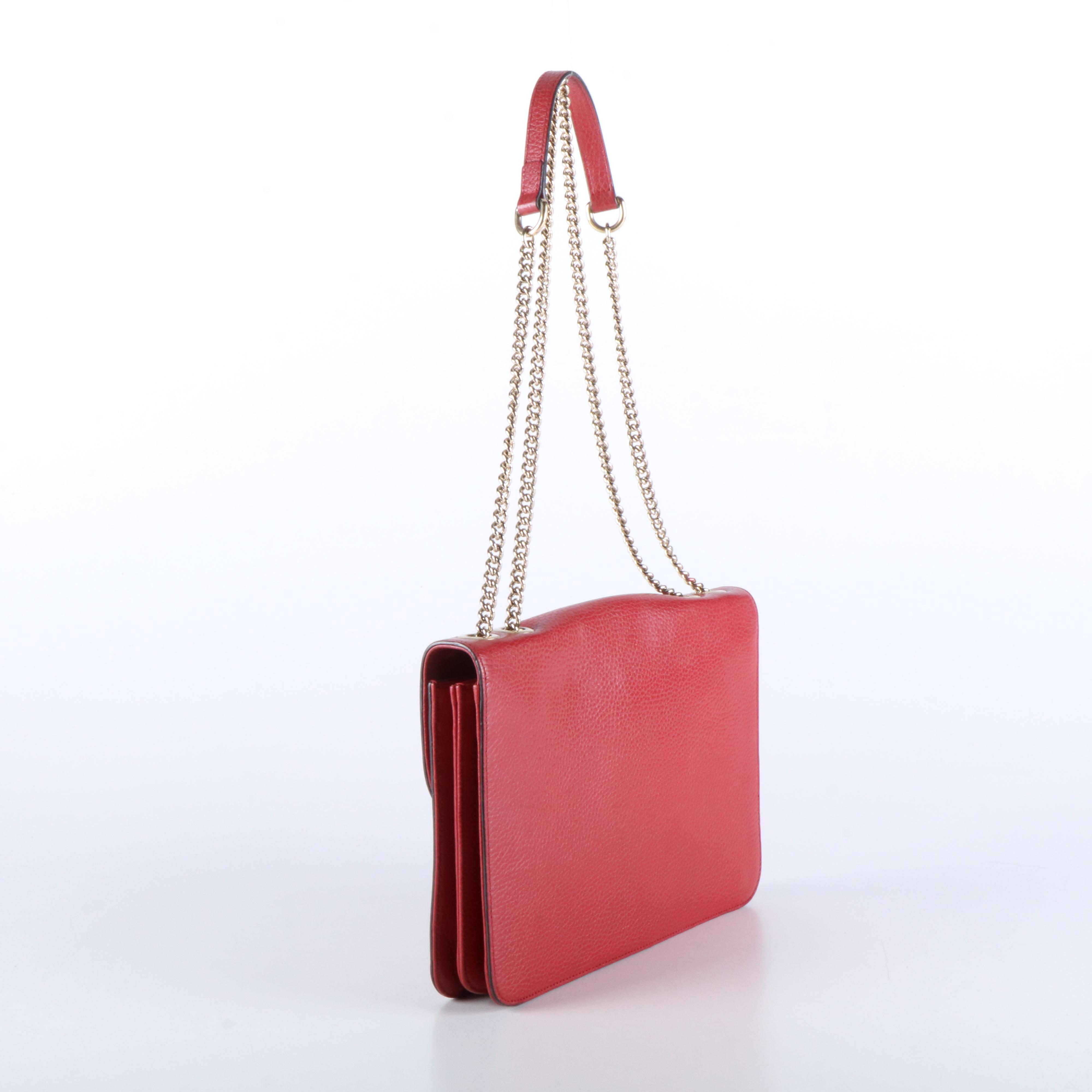 Gucci Interlocking G Calfskin Dollar Shoulder Bag