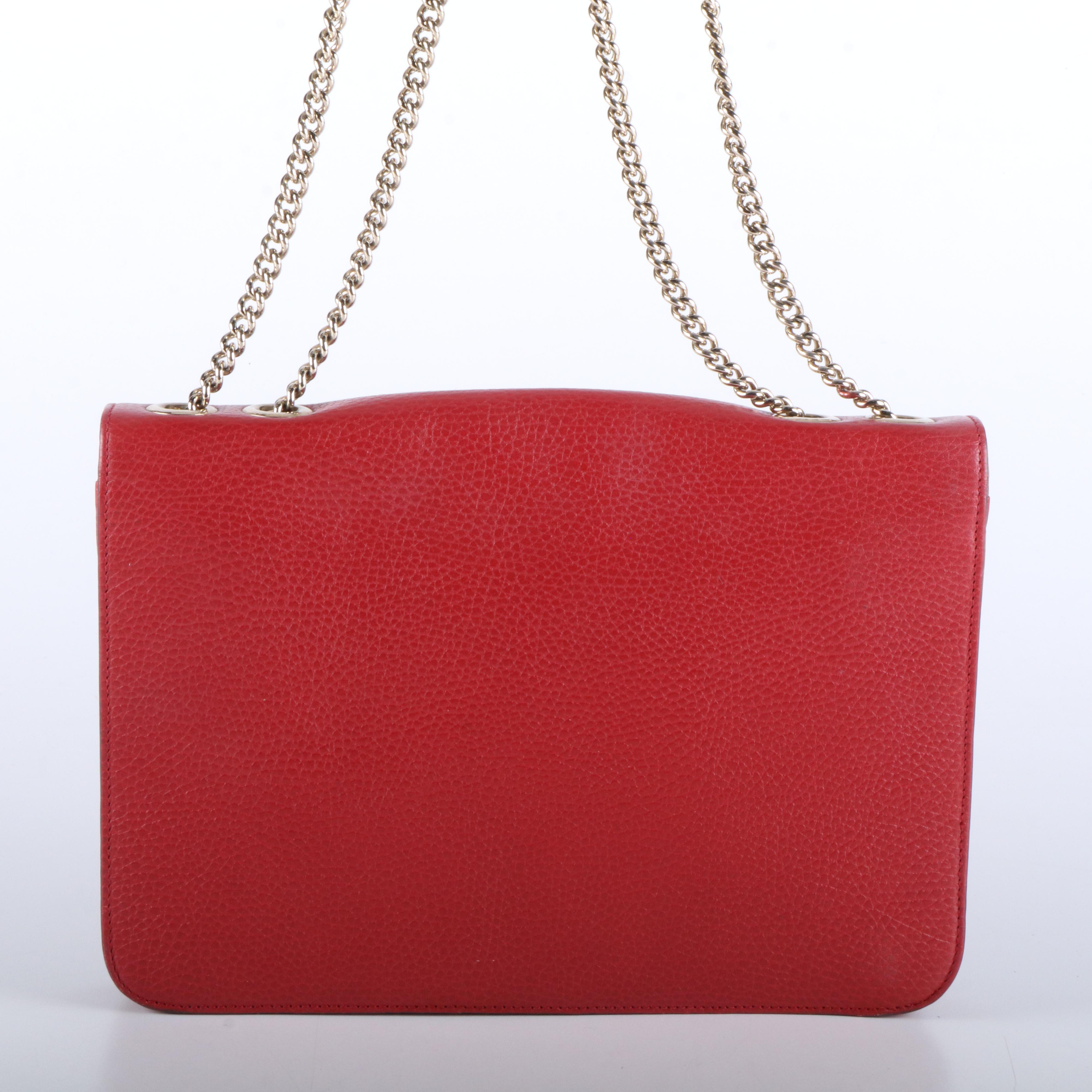 Gucci Interlocking G Calfskin Dollar Shoulder Bag