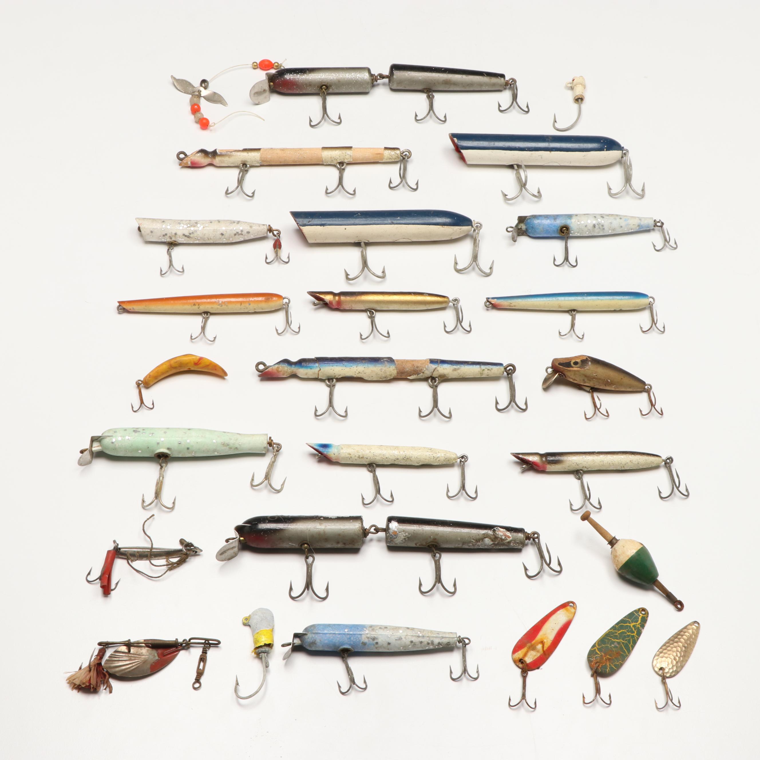 Metal, Wood, and Plastic Fishing Lures