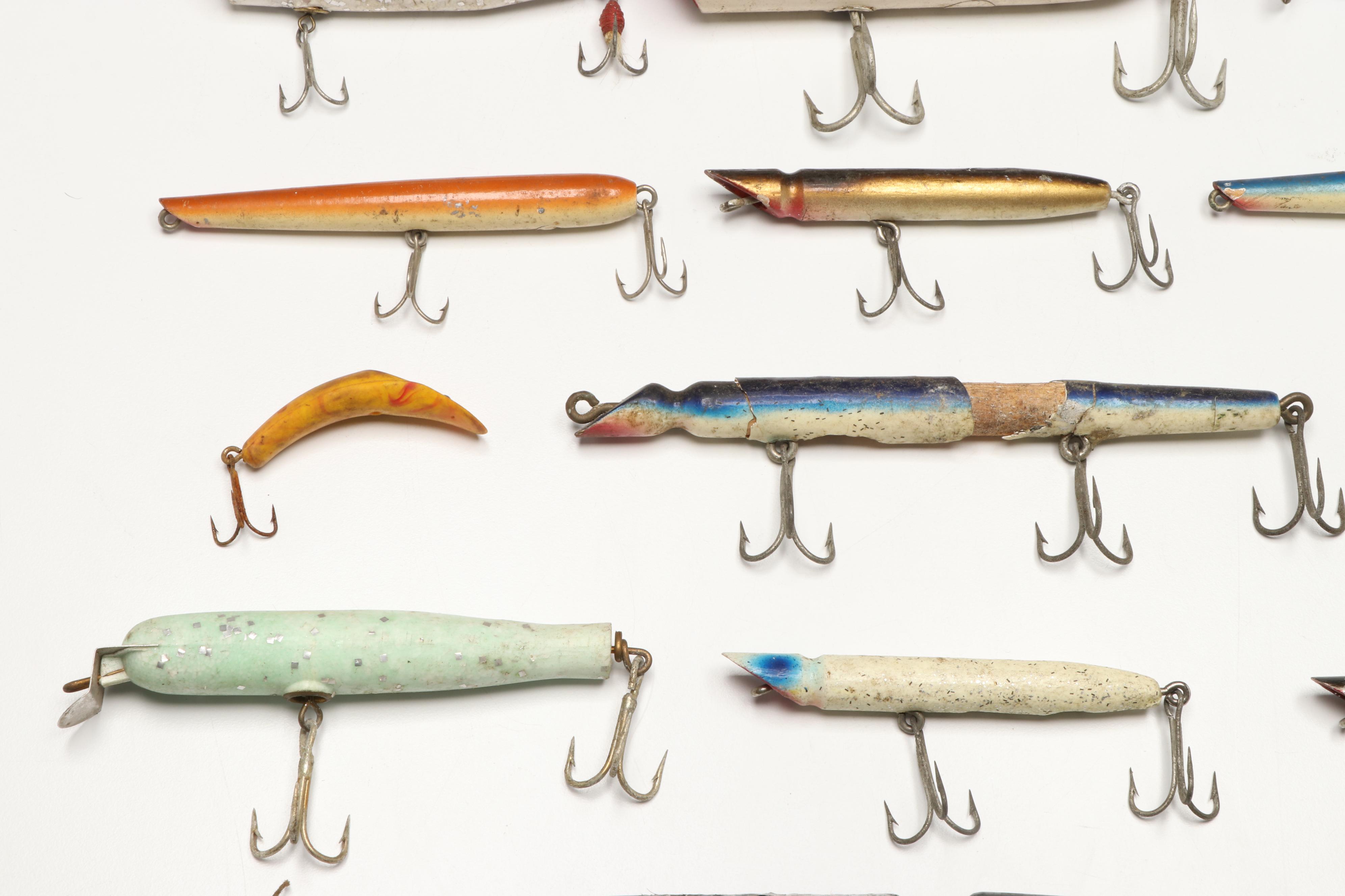 Metal, Wood, and Plastic Fishing Lures