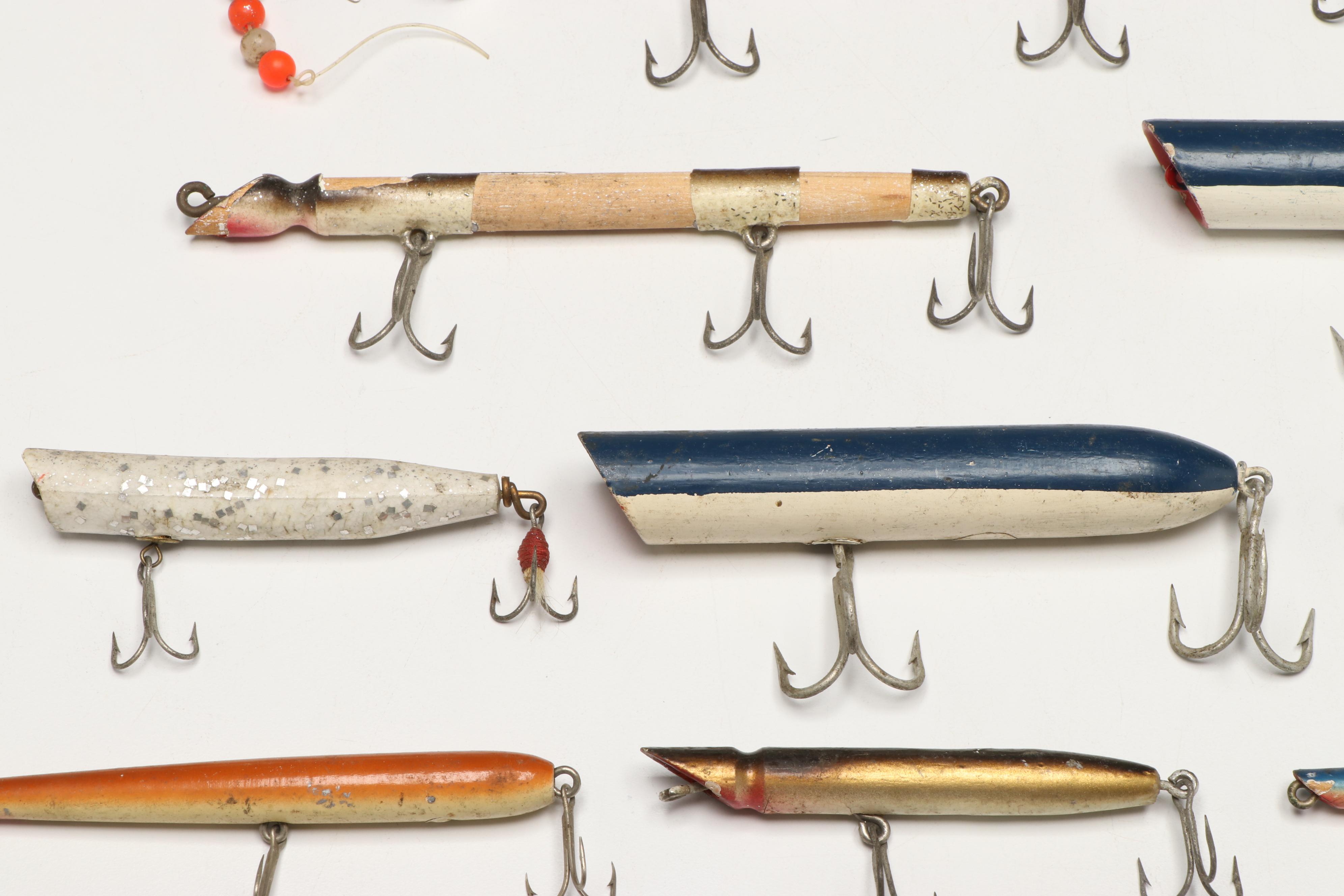 Metal, Wood, and Plastic Fishing Lures