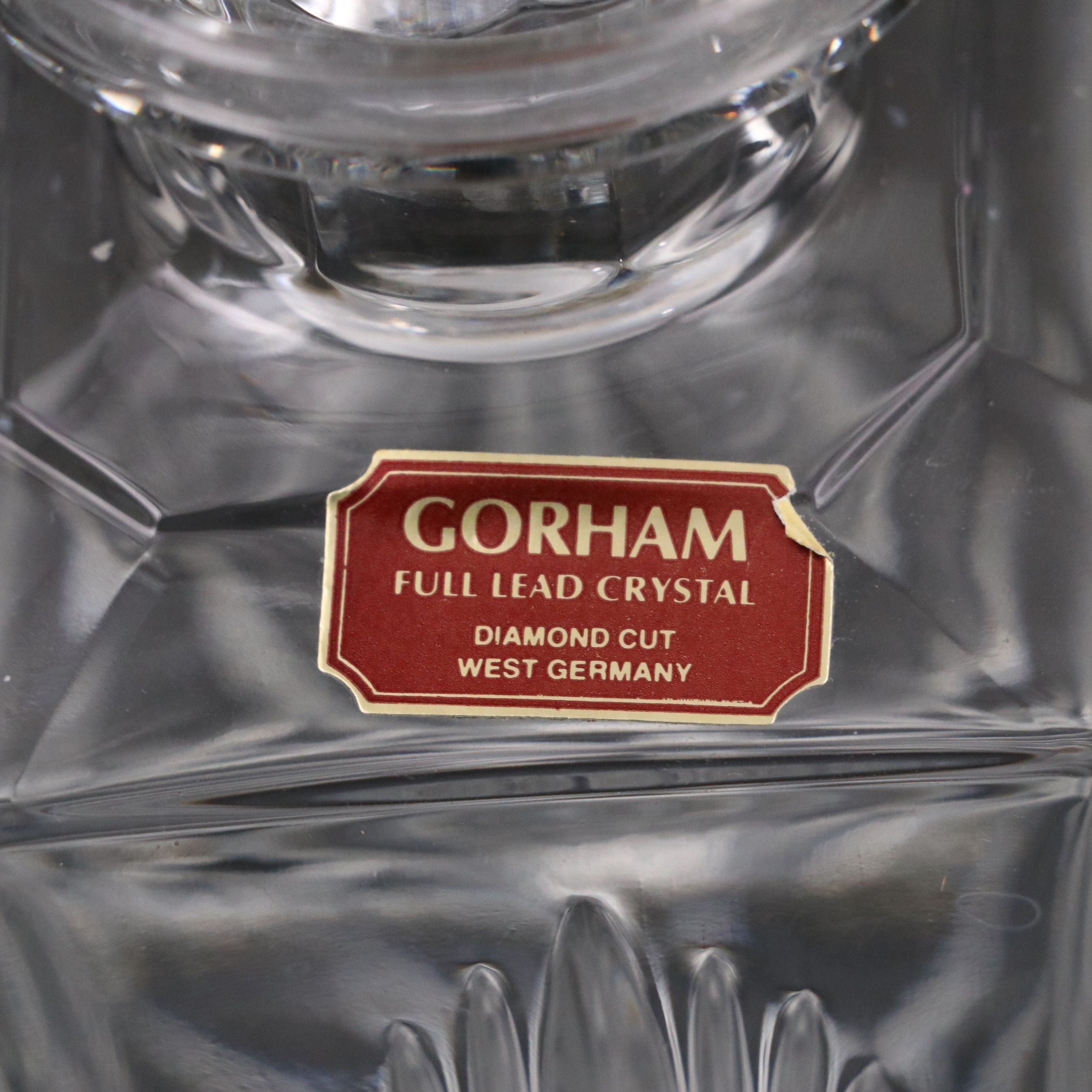 Gorham "Cherrywood Clear" Decanter with Ashtray and Silver Plate Tray