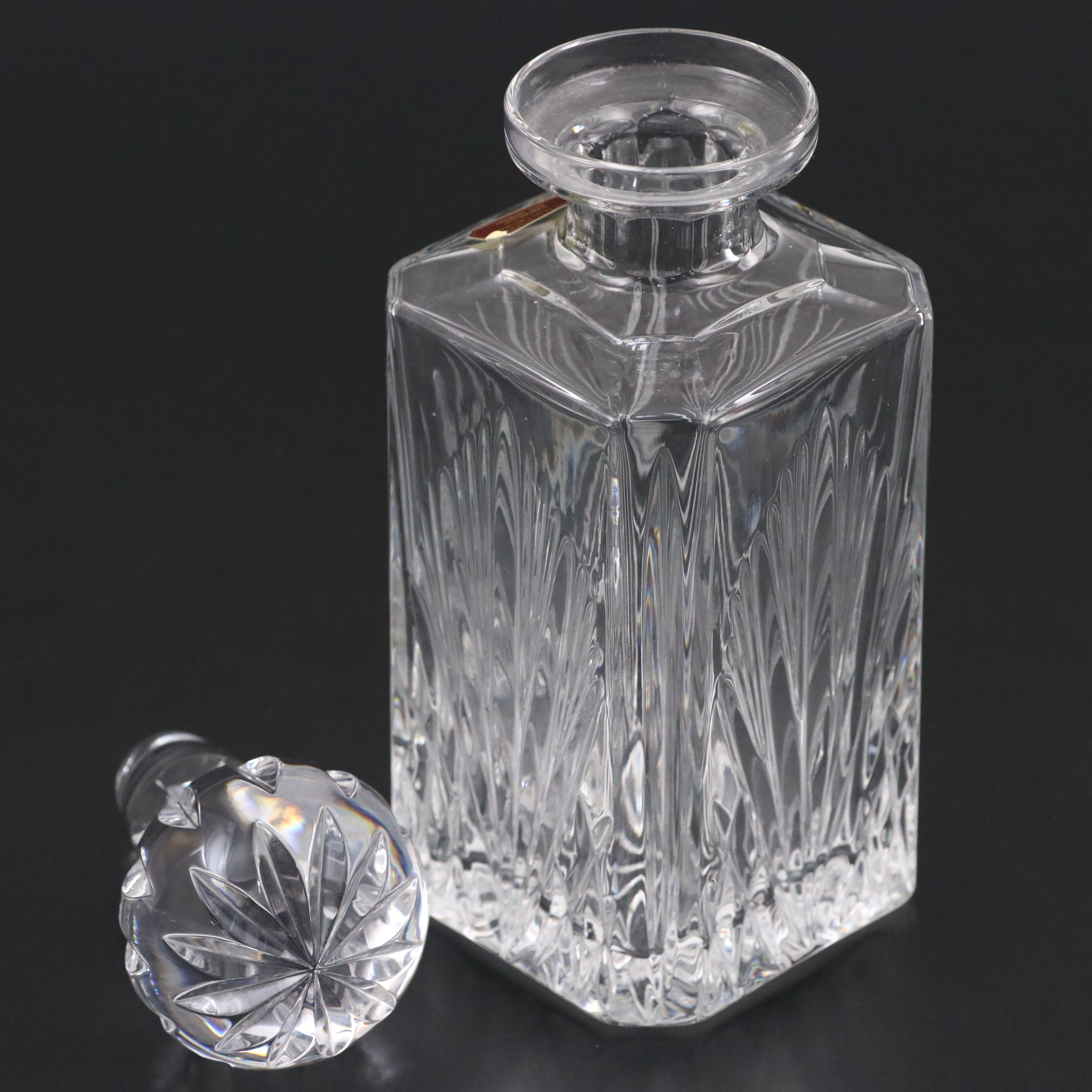 Gorham "Cherrywood Clear" Decanter with Ashtray and Silver Plate Tray