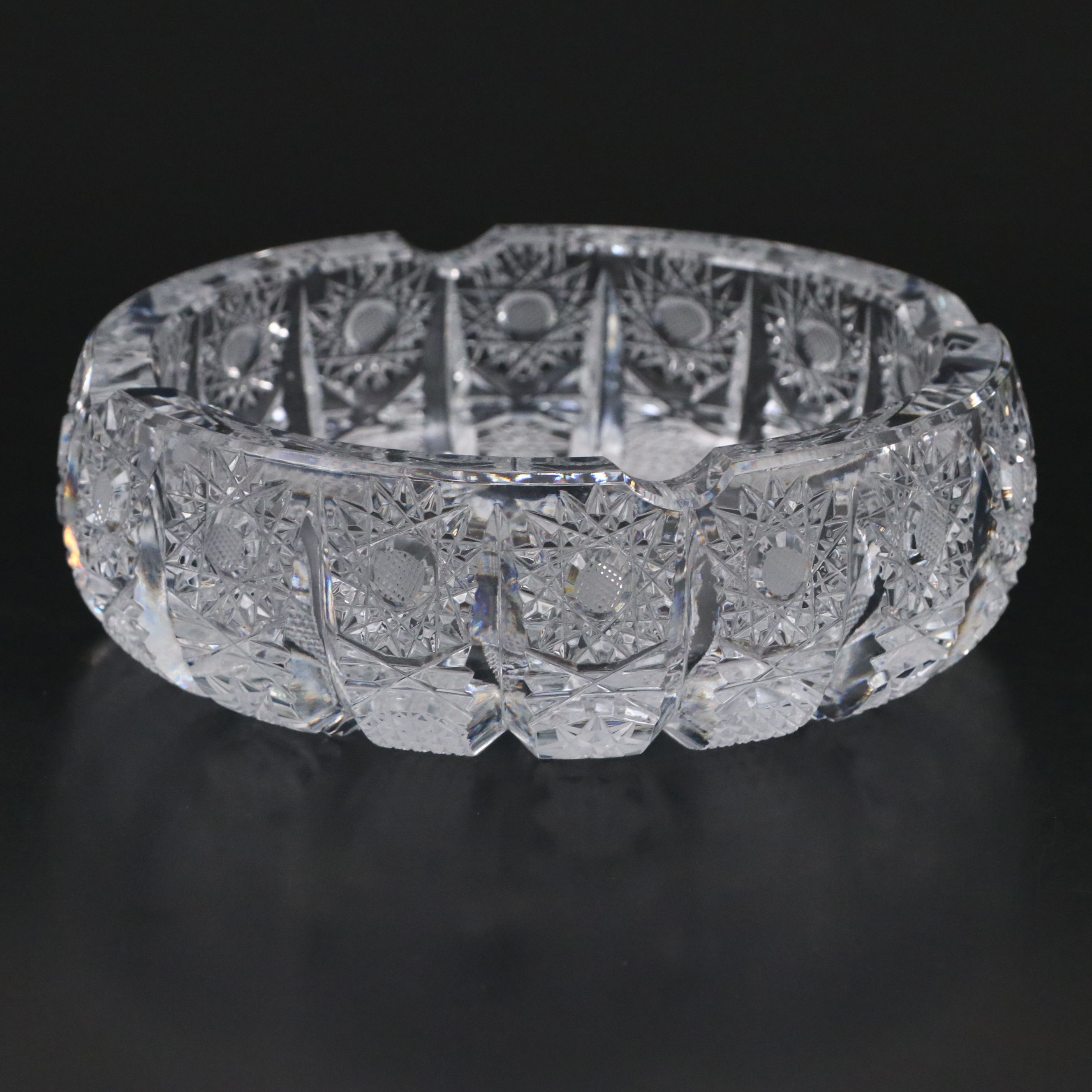 Gorham "Cherrywood Clear" Decanter with Ashtray and Silver Plate Tray