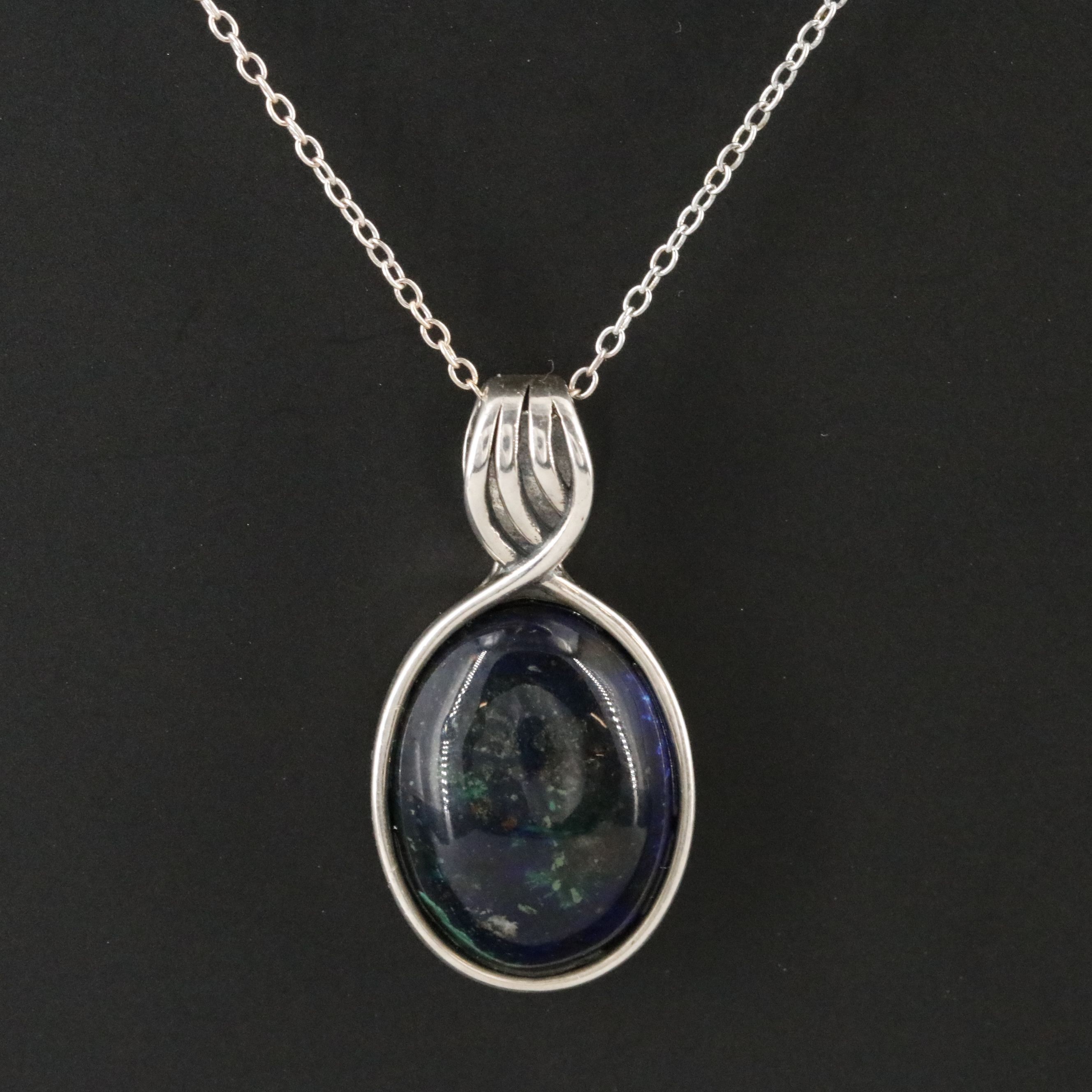 Sterling Azurmalachite Pendant Necklace