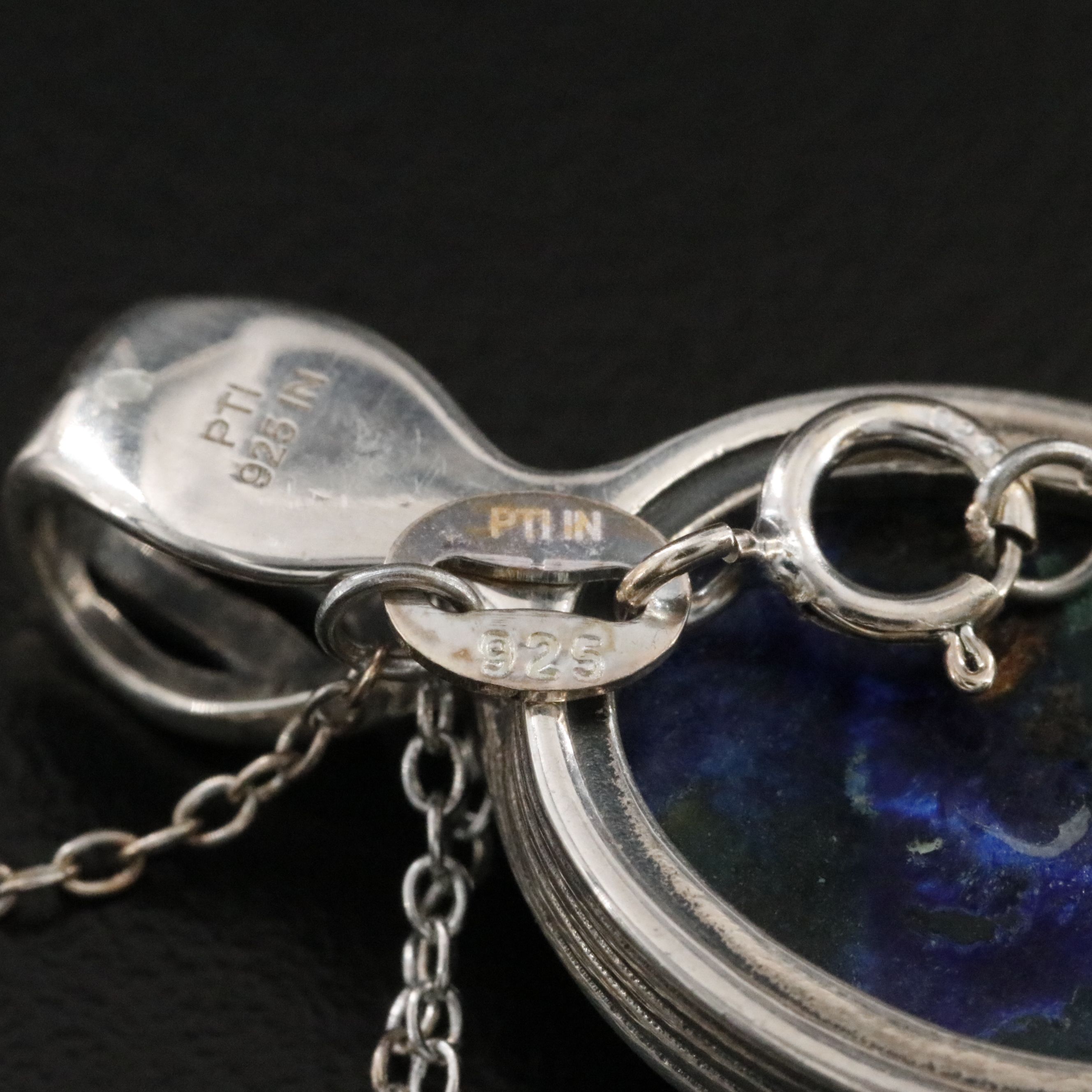 Sterling Azurmalachite Pendant Necklace