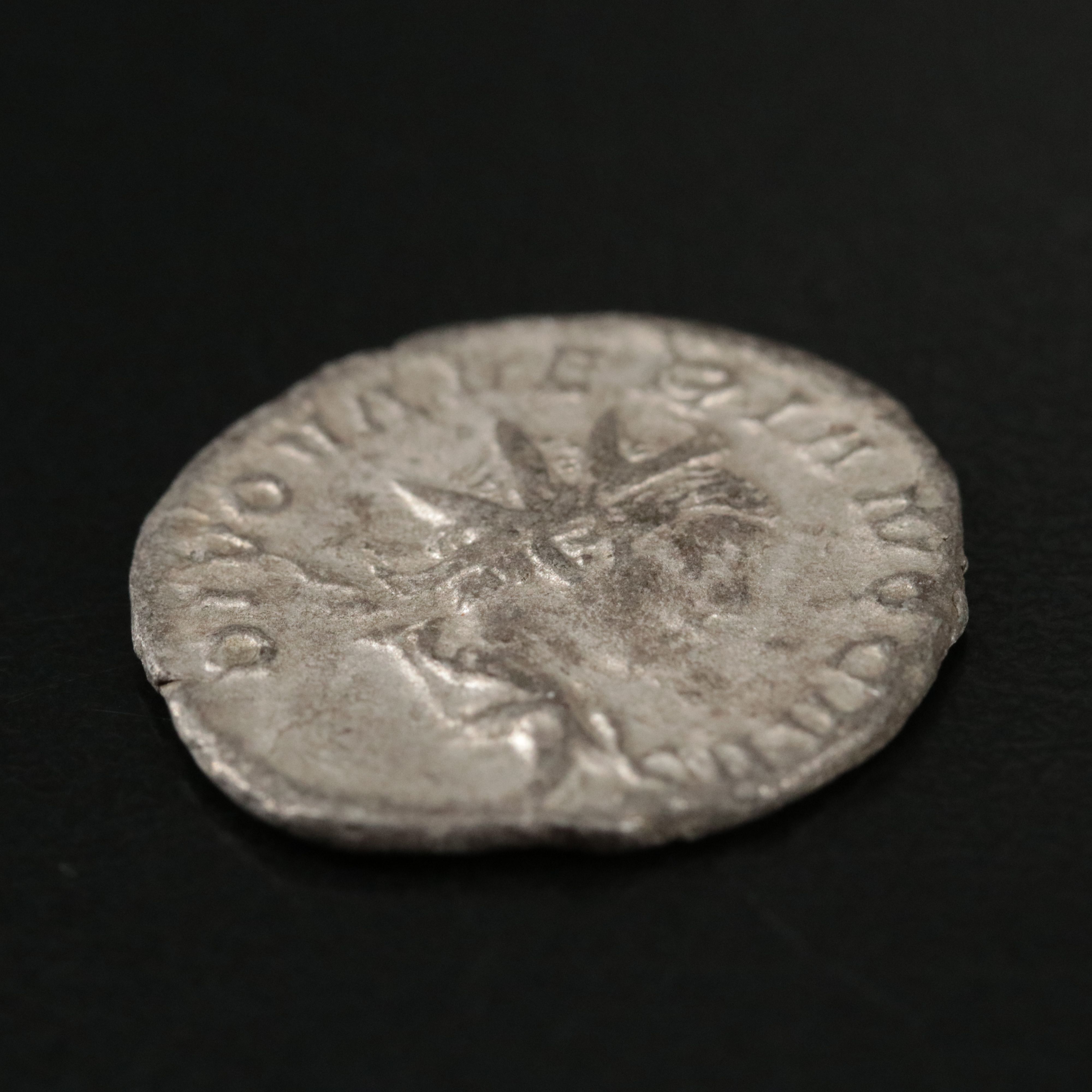 Ancient Roman Imperial AR Antoninianus Coin of Valerian II, ca. 259 A.D.