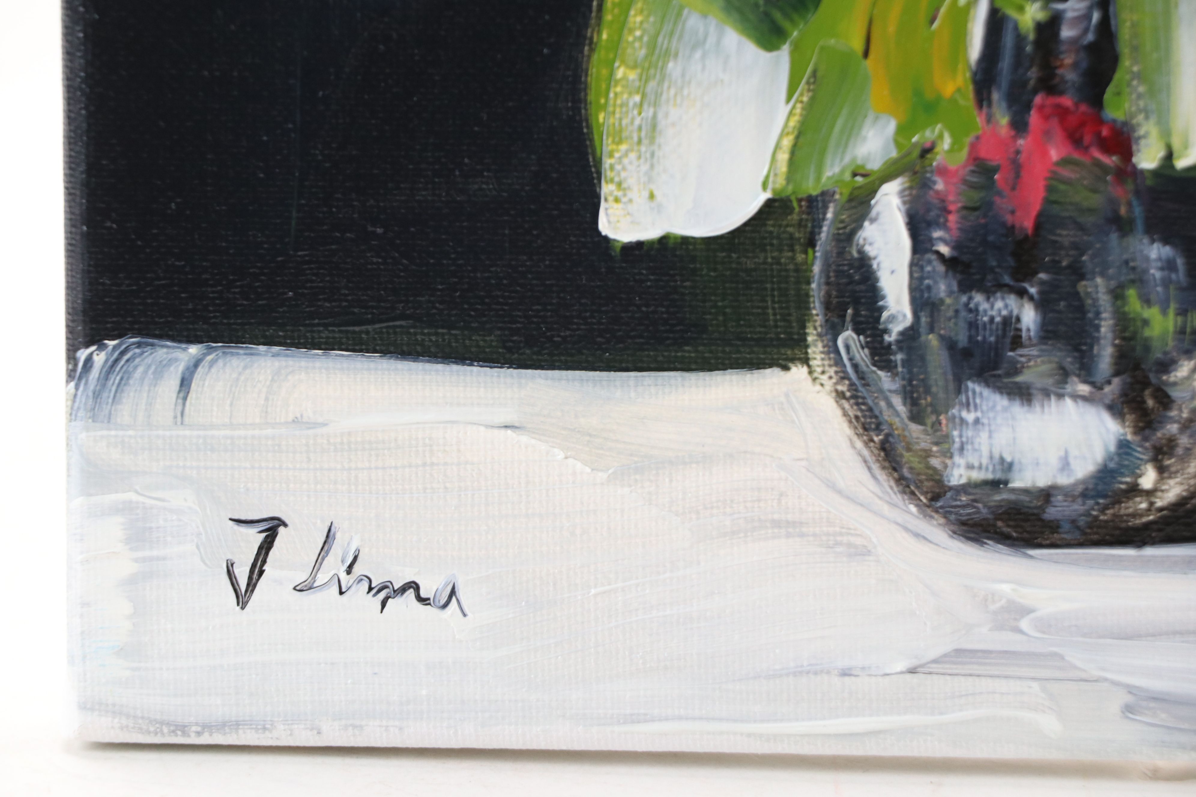 José M. Lima Floral Still Life Oil Painting, 2026