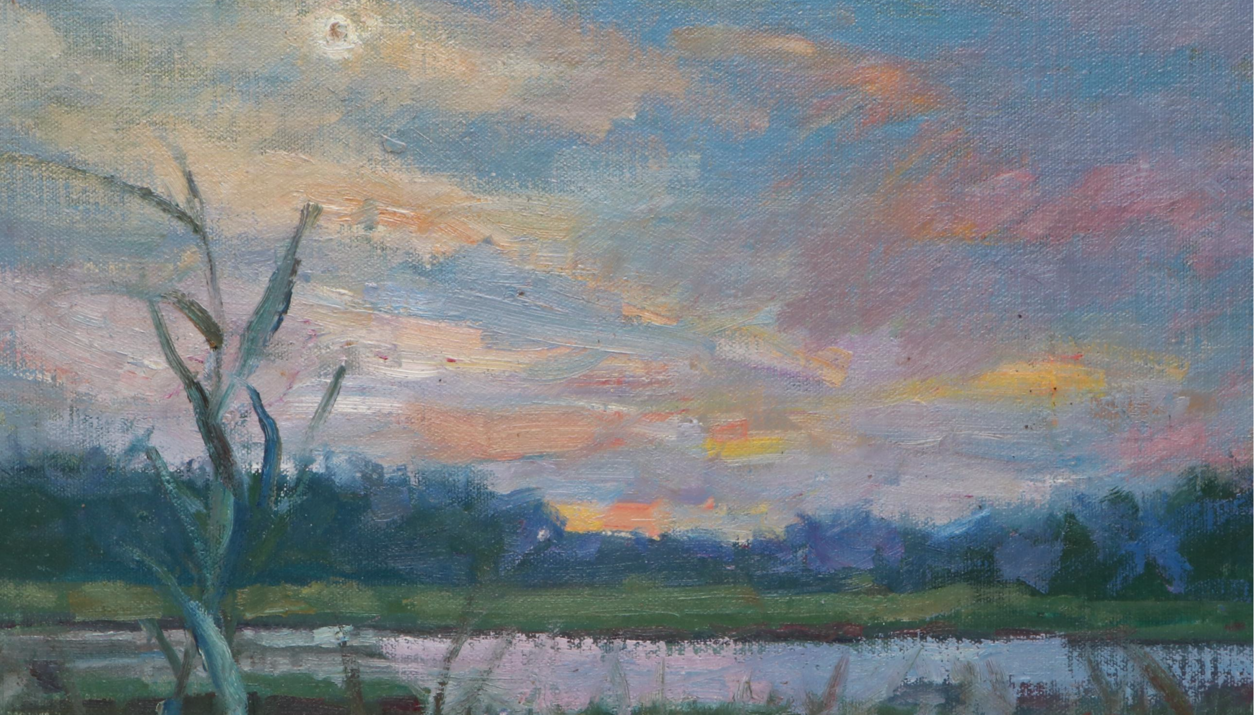 Susan Grisell Sunset Landscape Oil Painting, 2000