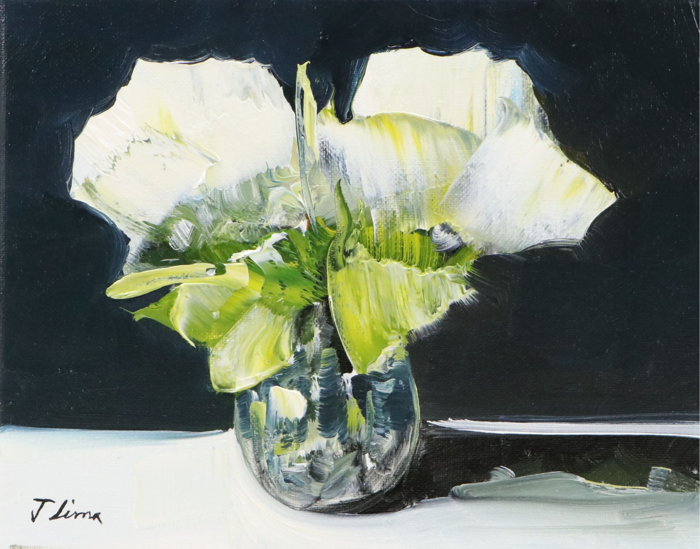 José M. Lima Floral Still Life Oil Painting, 2025