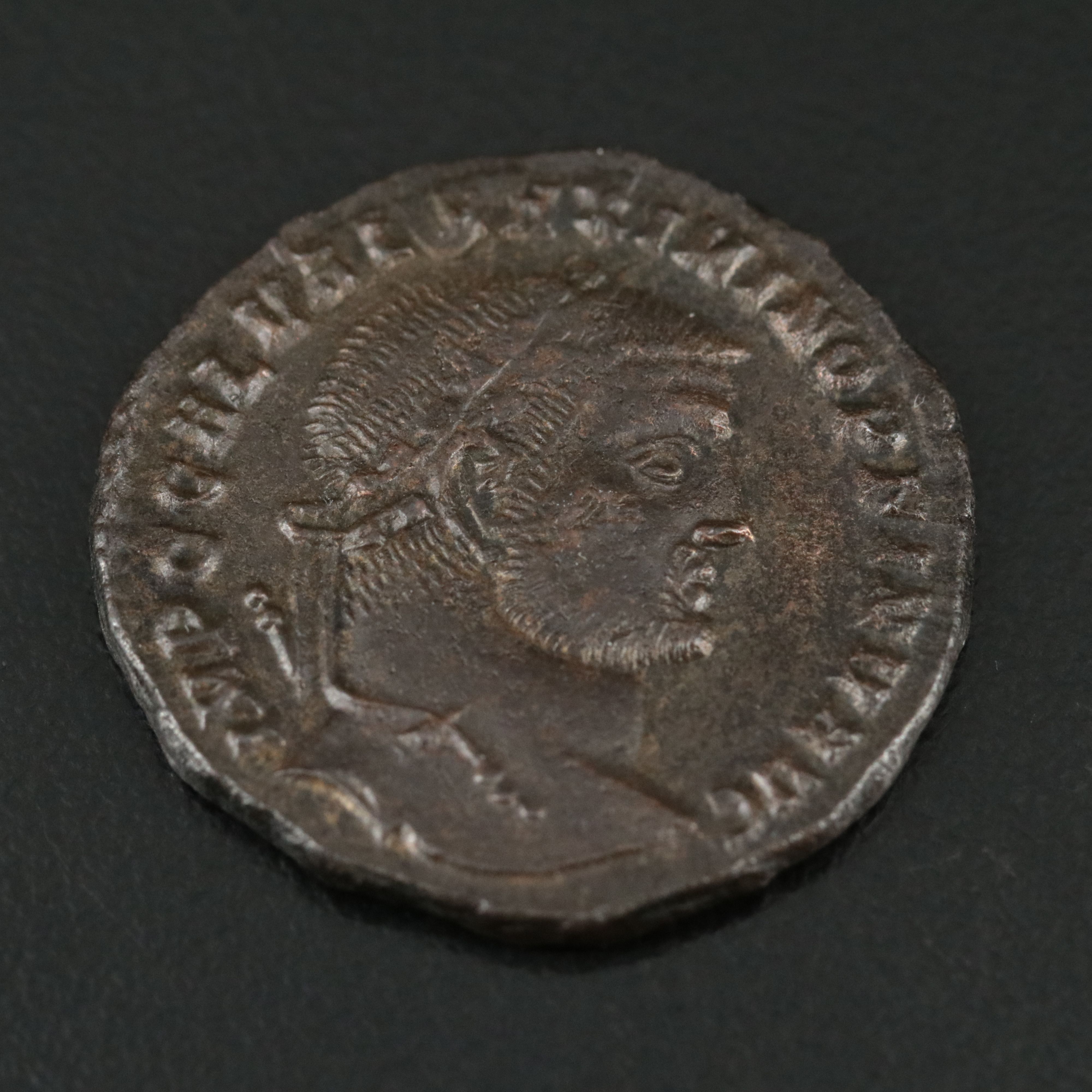 Ancient Roman Imperial Æ Follis Coin of Maximinus II, ca. 310 A.D.