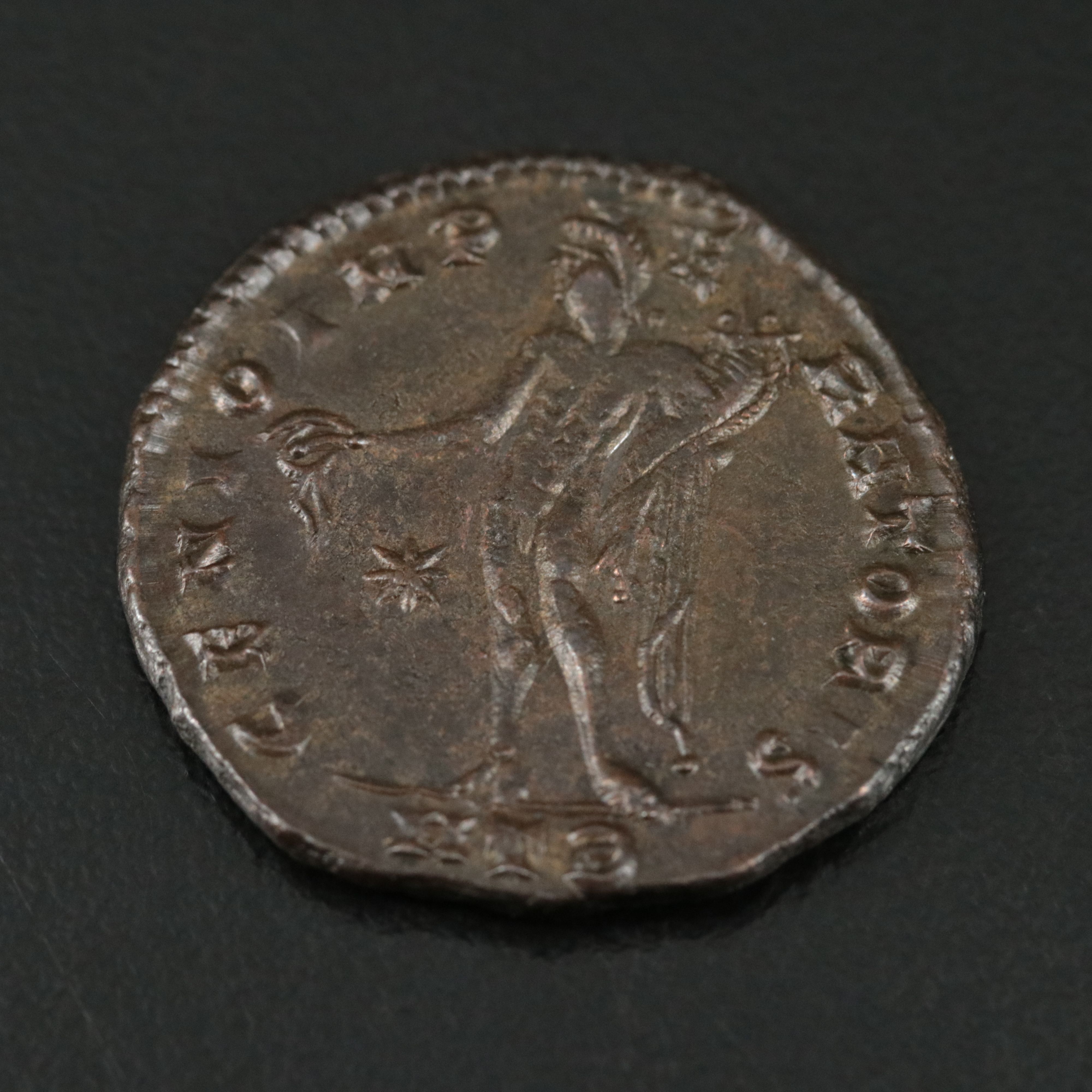Ancient Roman Imperial Æ Follis Coin of Maximinus II, ca. 310 A.D.