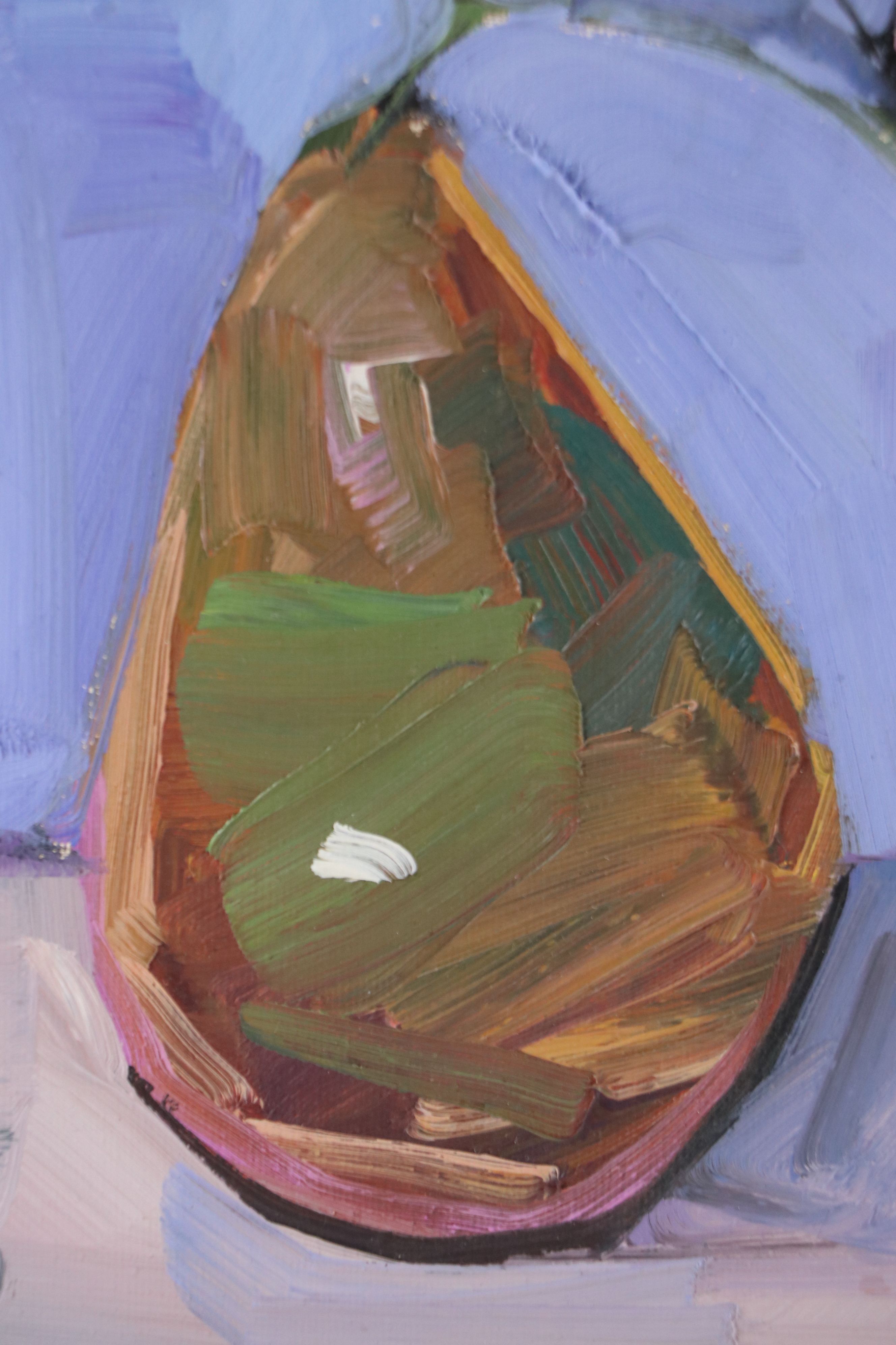 Jose Trujillo Still Life Oil Painting "Green Pear," 2021