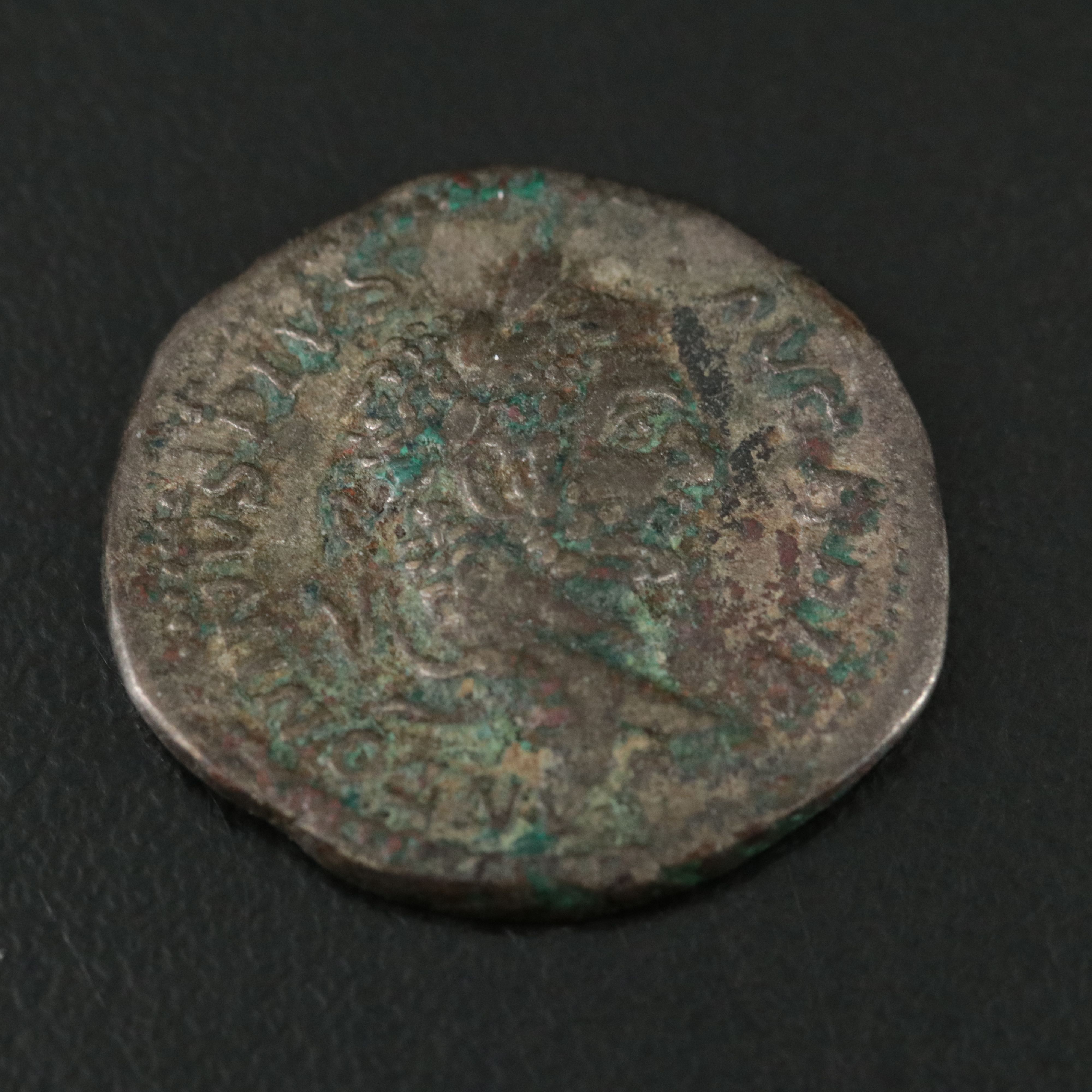 Ancient Roman Imperial AR Denarius Coin of Caracalla, ca. 211 A.D.
