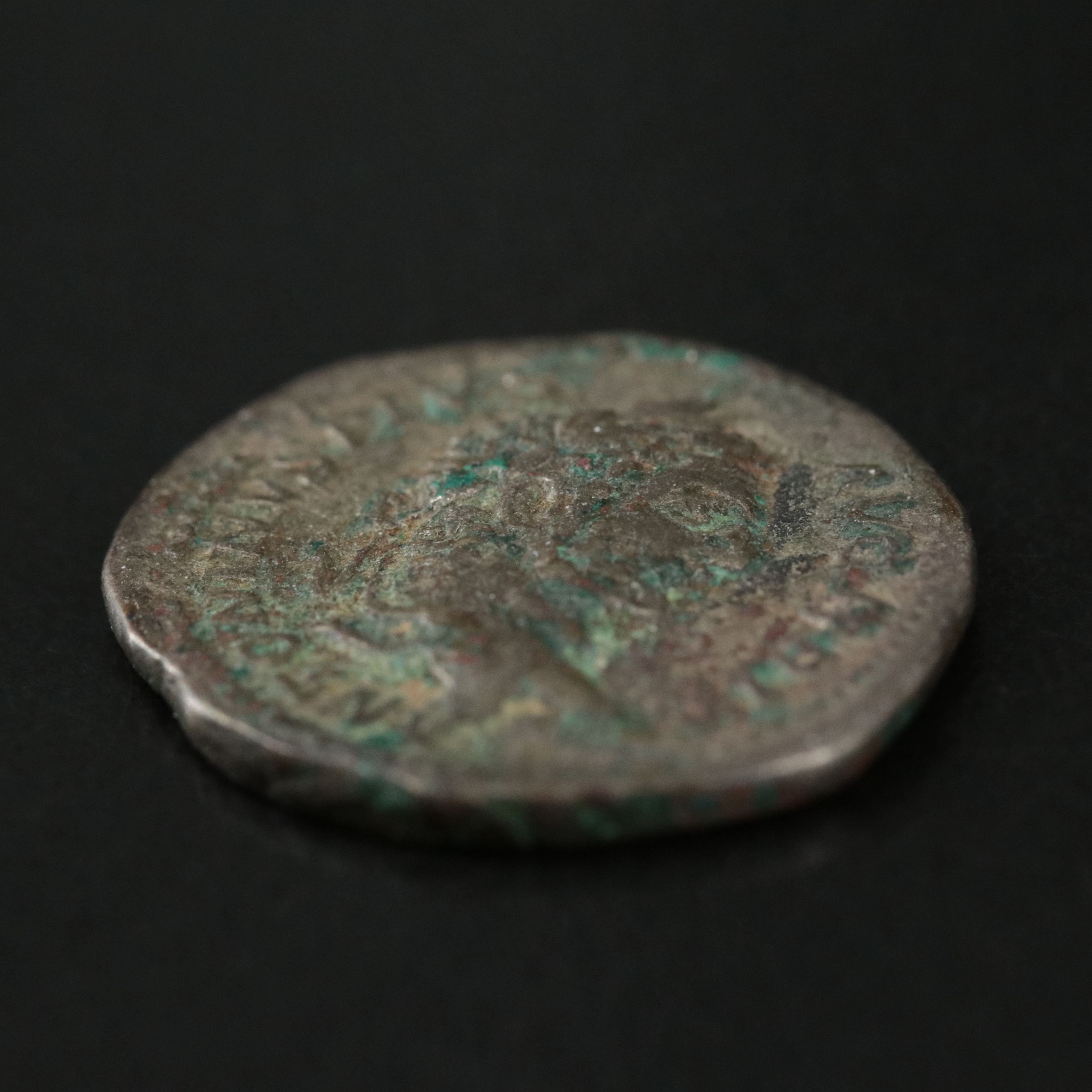 Ancient Roman Imperial AR Denarius Coin of Caracalla, ca. 211 A.D.