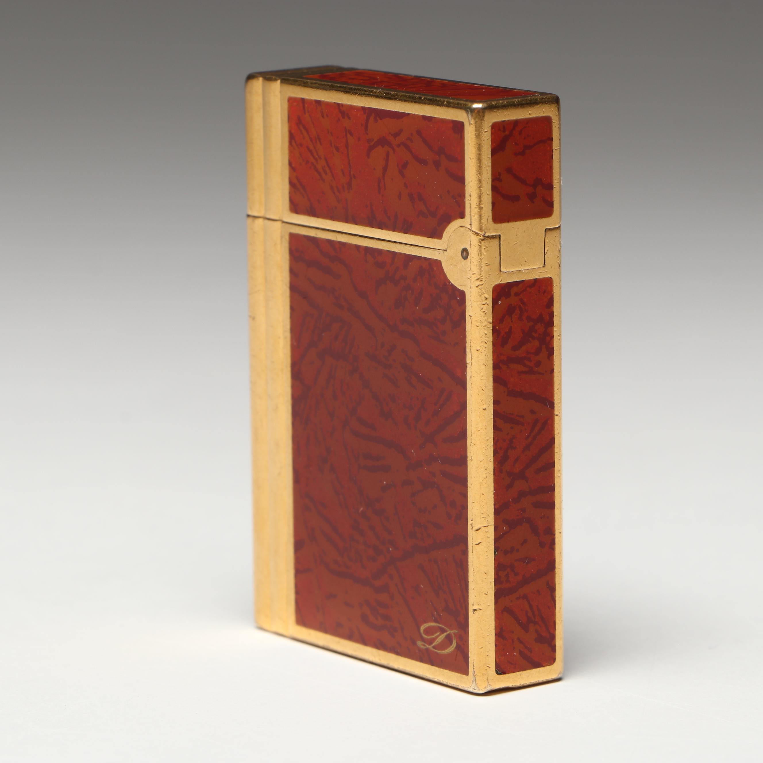 S.T. Dupont Laque de Chine Gold Tone Lighter
