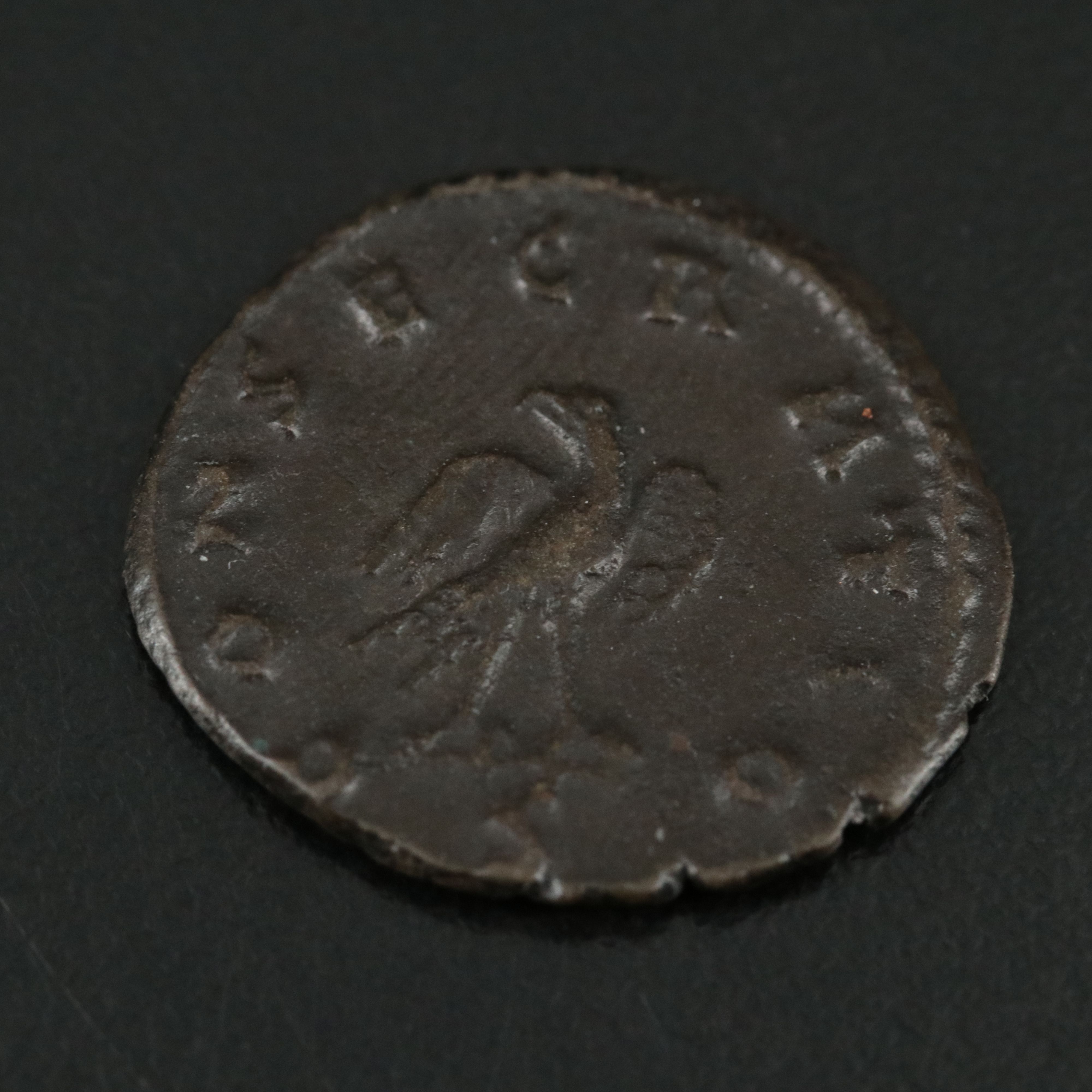 Ancient Roman Imperial Æ Antoninianus Coin of Valerian II, ca. 259 A.D.