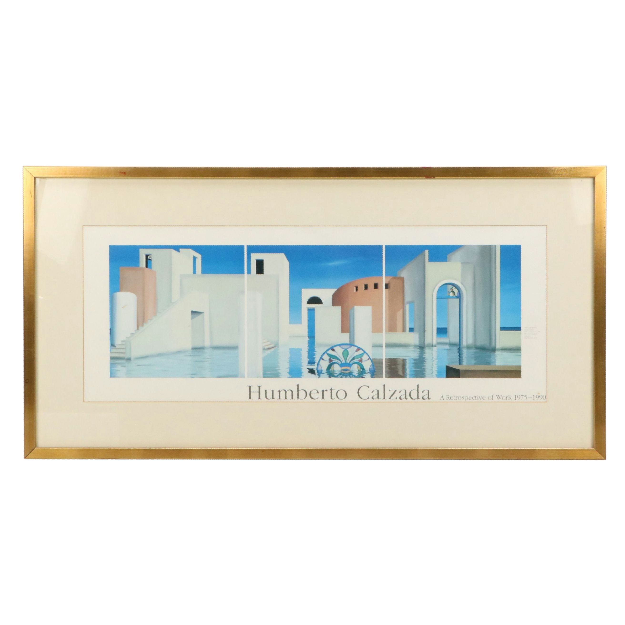 After Humberto Calzada Offset Lithograph "A Retrospective of Work," 1990