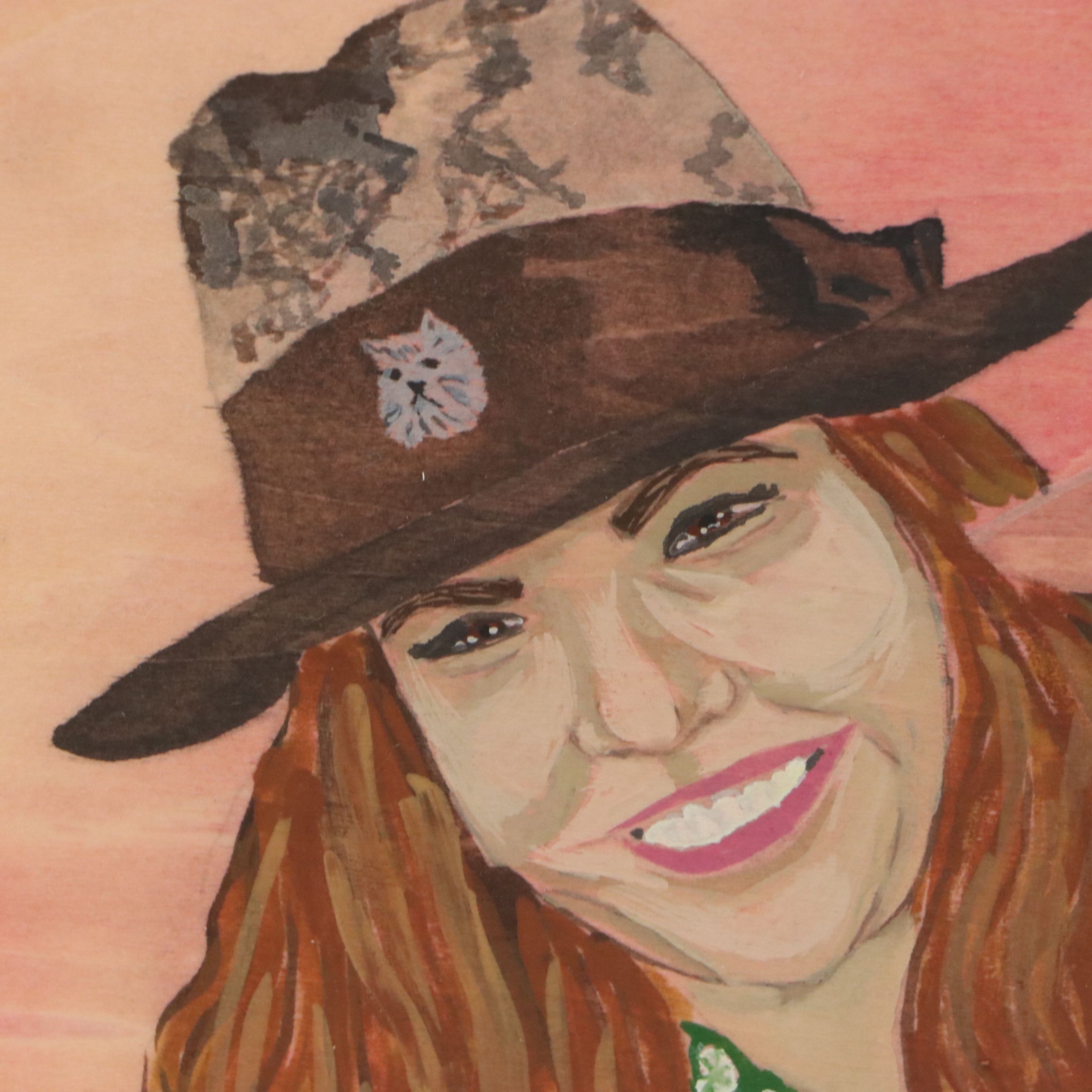 Natalia Barfield Gouache Painting "Better Together" From Anne Heche Estate