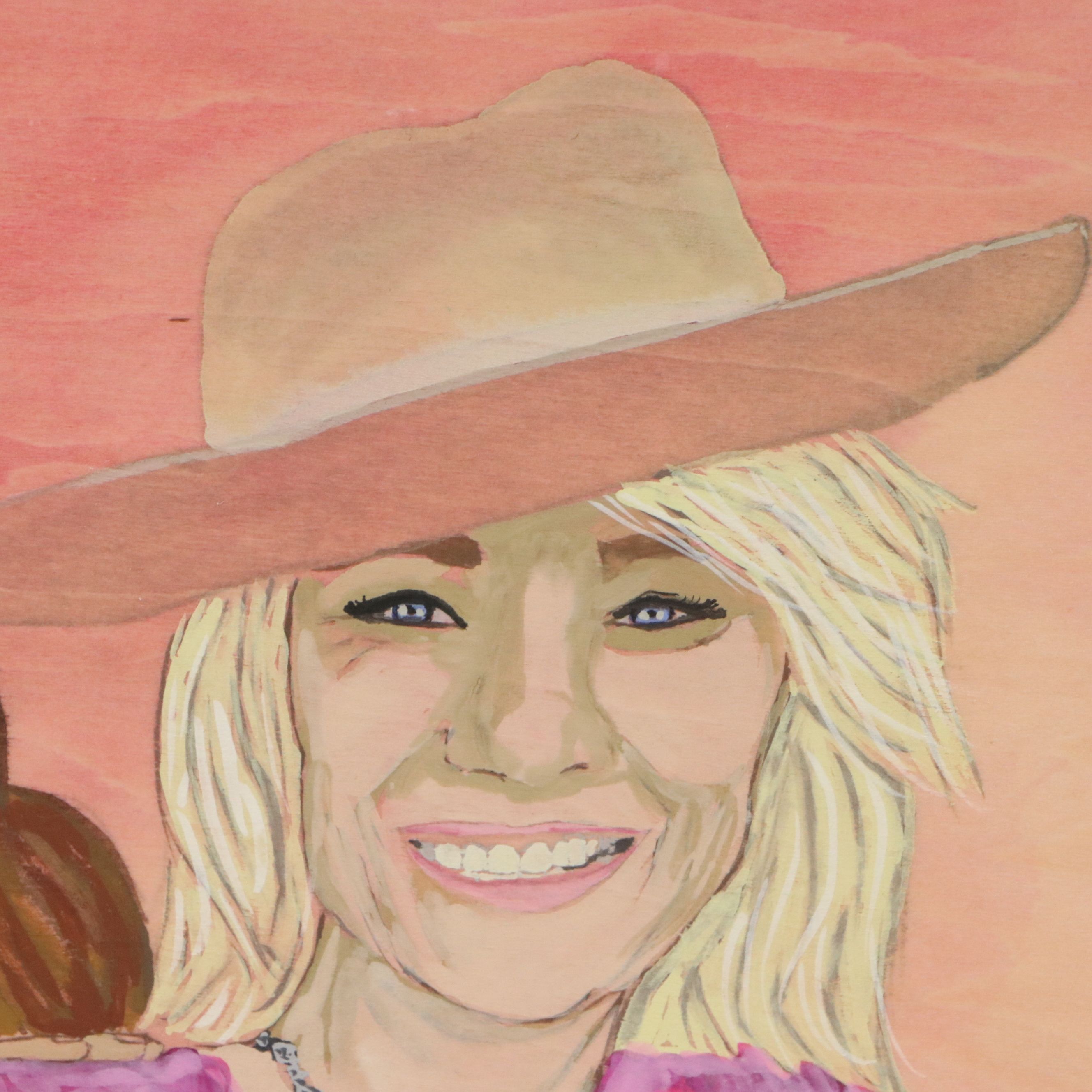 Natalia Barfield Gouache Painting "Better Together" From Anne Heche Estate