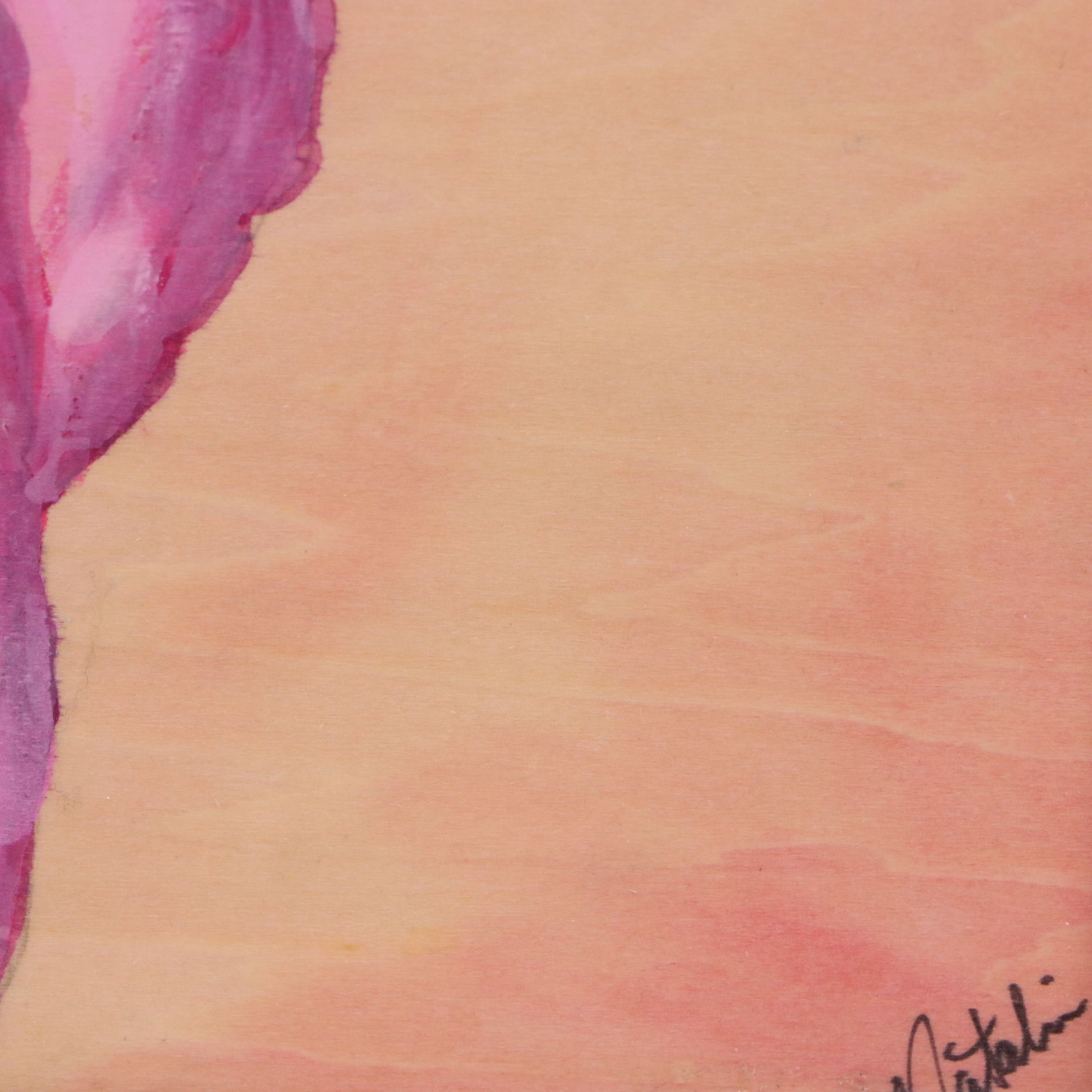 Natalia Barfield Gouache Painting "Better Together" From Anne Heche Estate