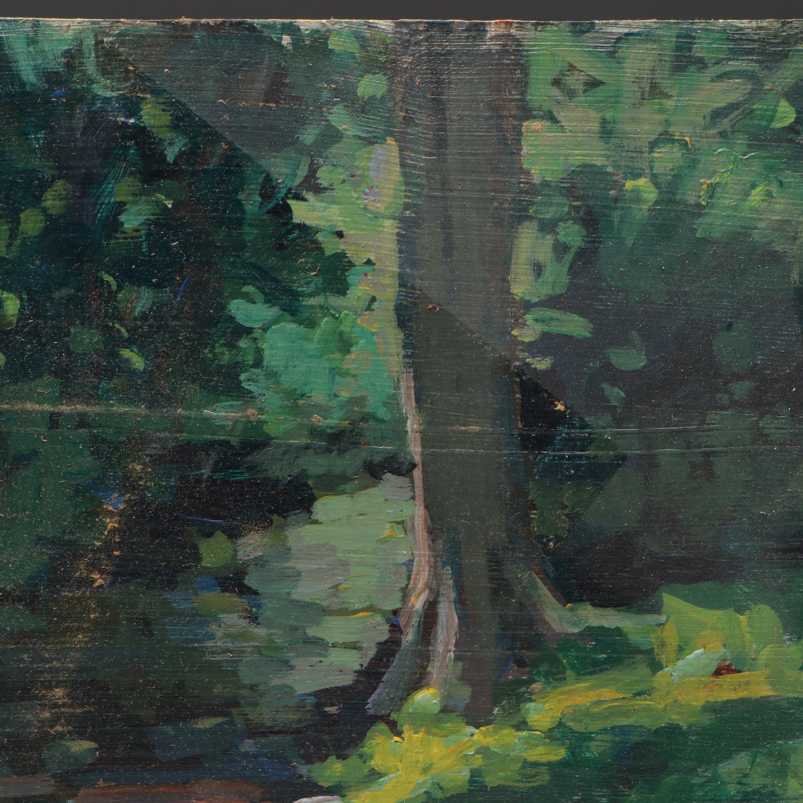 Susan Grisell Plein Air Landscape Oil Painting "Fred's Brook," 2002