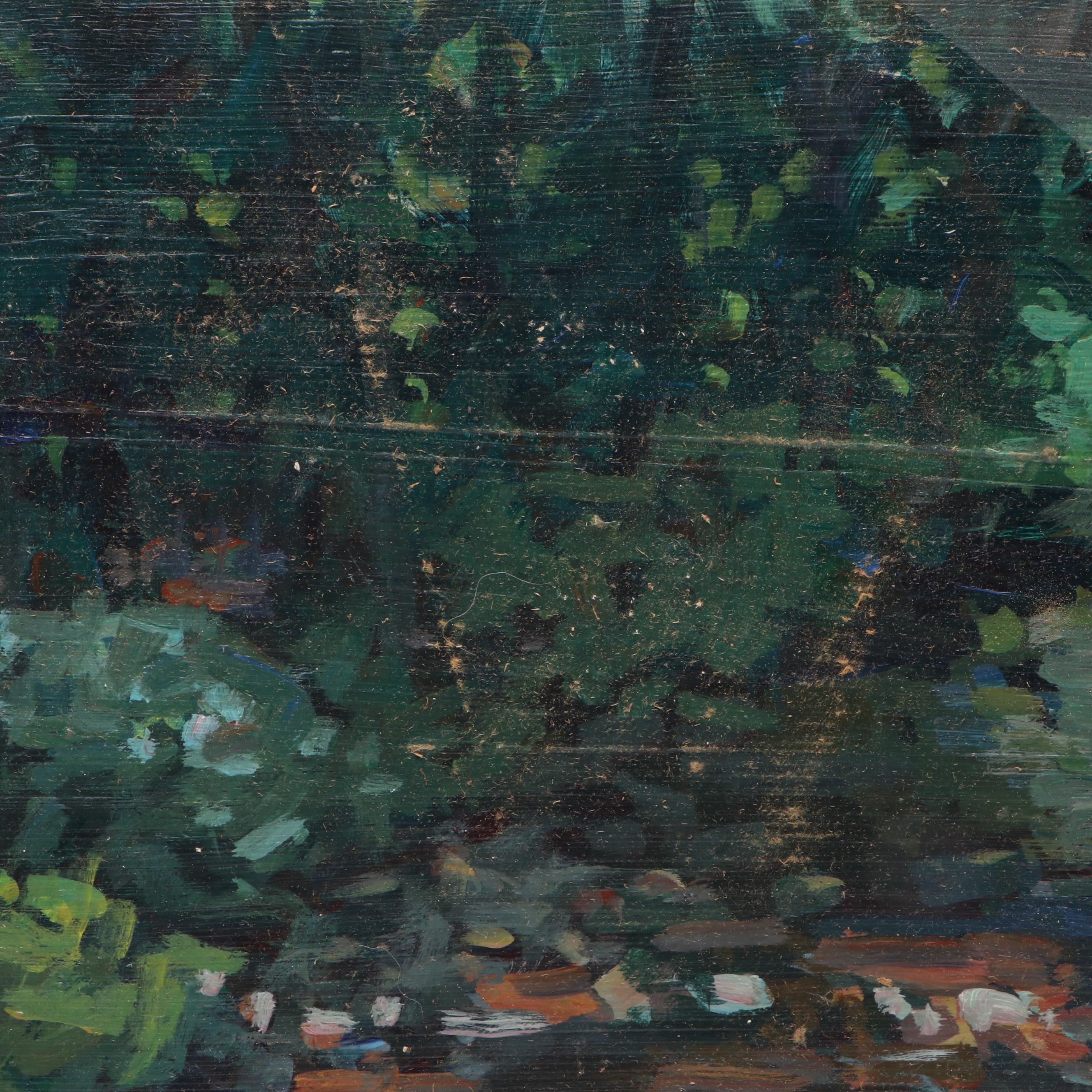 Susan Grisell Plein Air Landscape Oil Painting "Fred's Brook," 2002