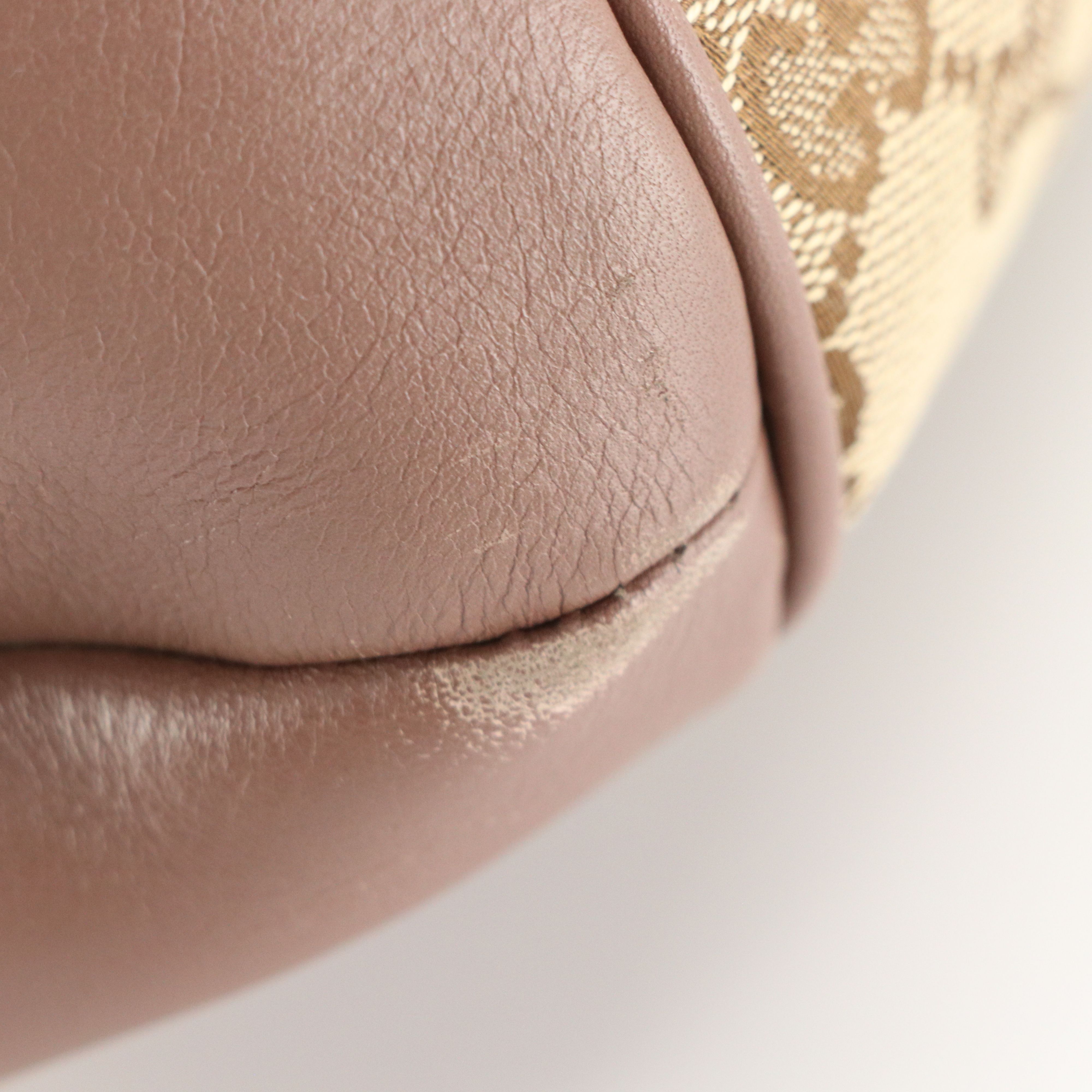 Gucci Sukey Two-Way Satchel in GG Canvas and Mocha Brown Smooth Calfskin Leather