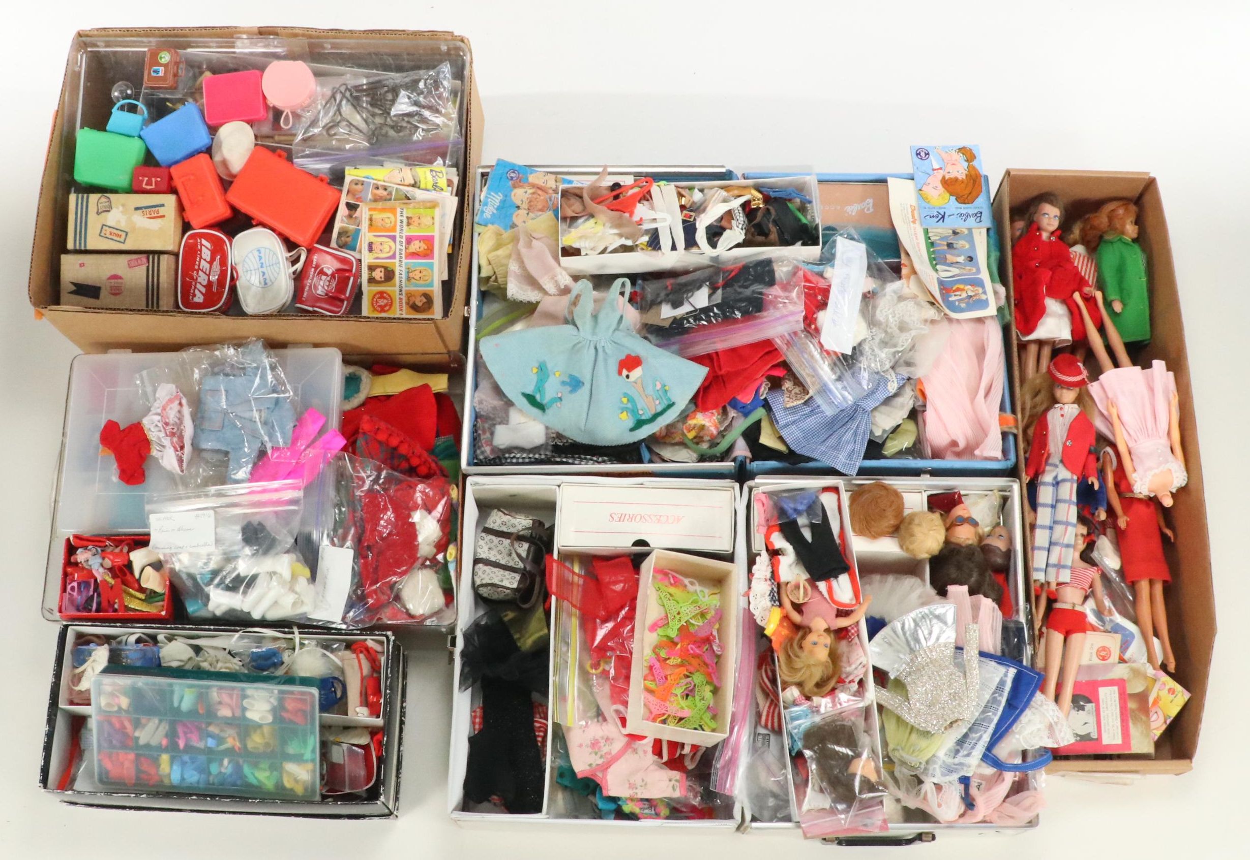 Mattel Barbie, Skipper and More Doll Clothing with Dolls and Playsets, 1960s