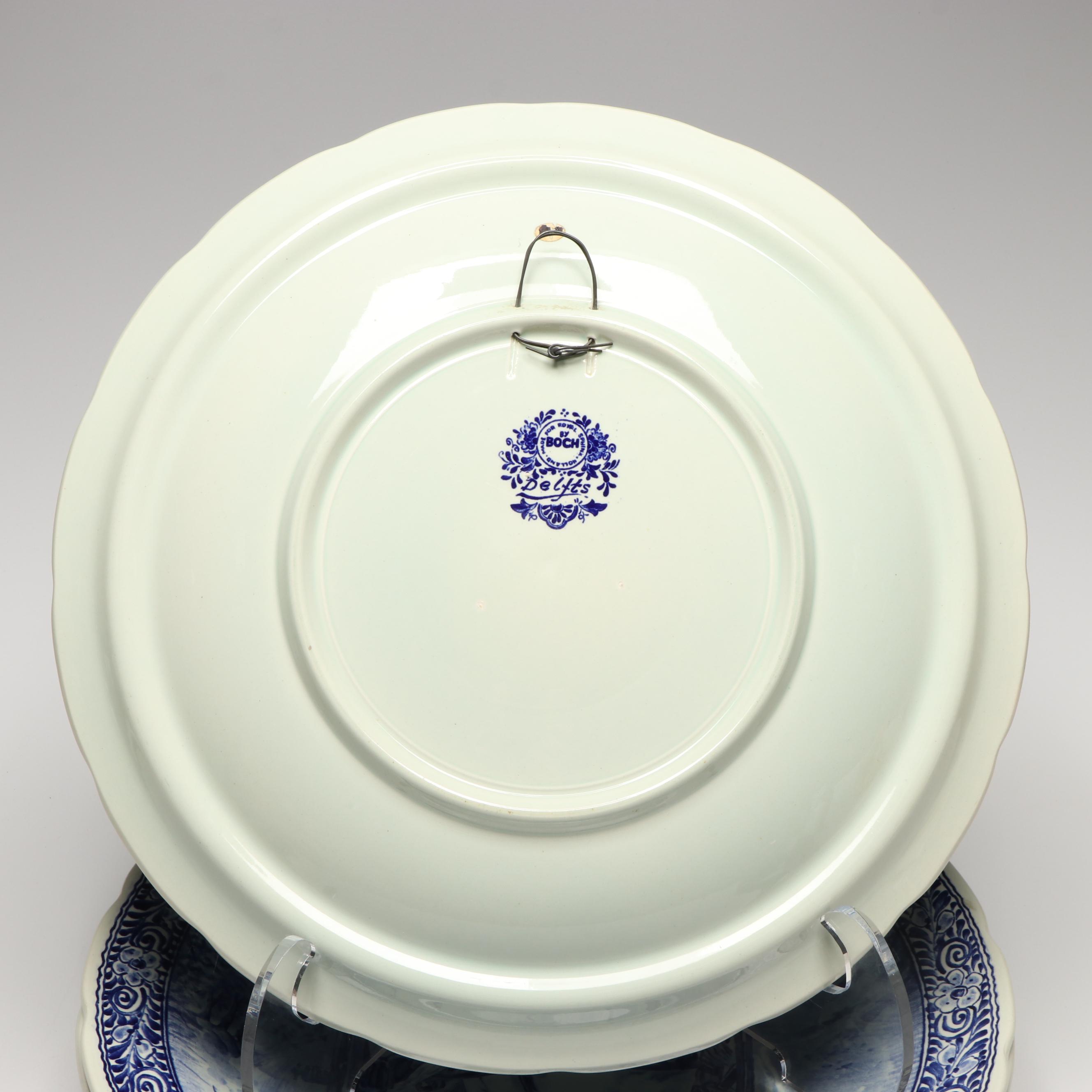 Boch Delftware Ceramic Decorative Wall Plates