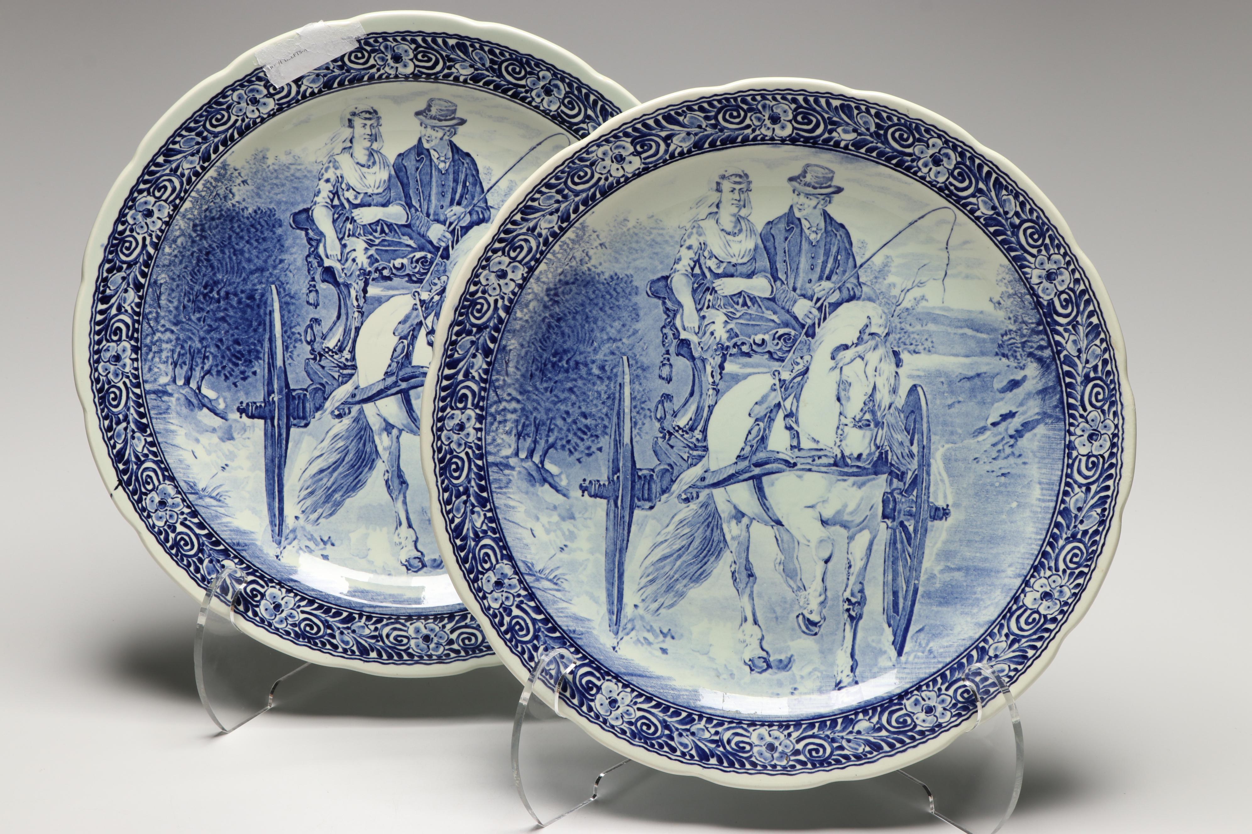 Boch Delftware Ceramic Decorative Wall Plates