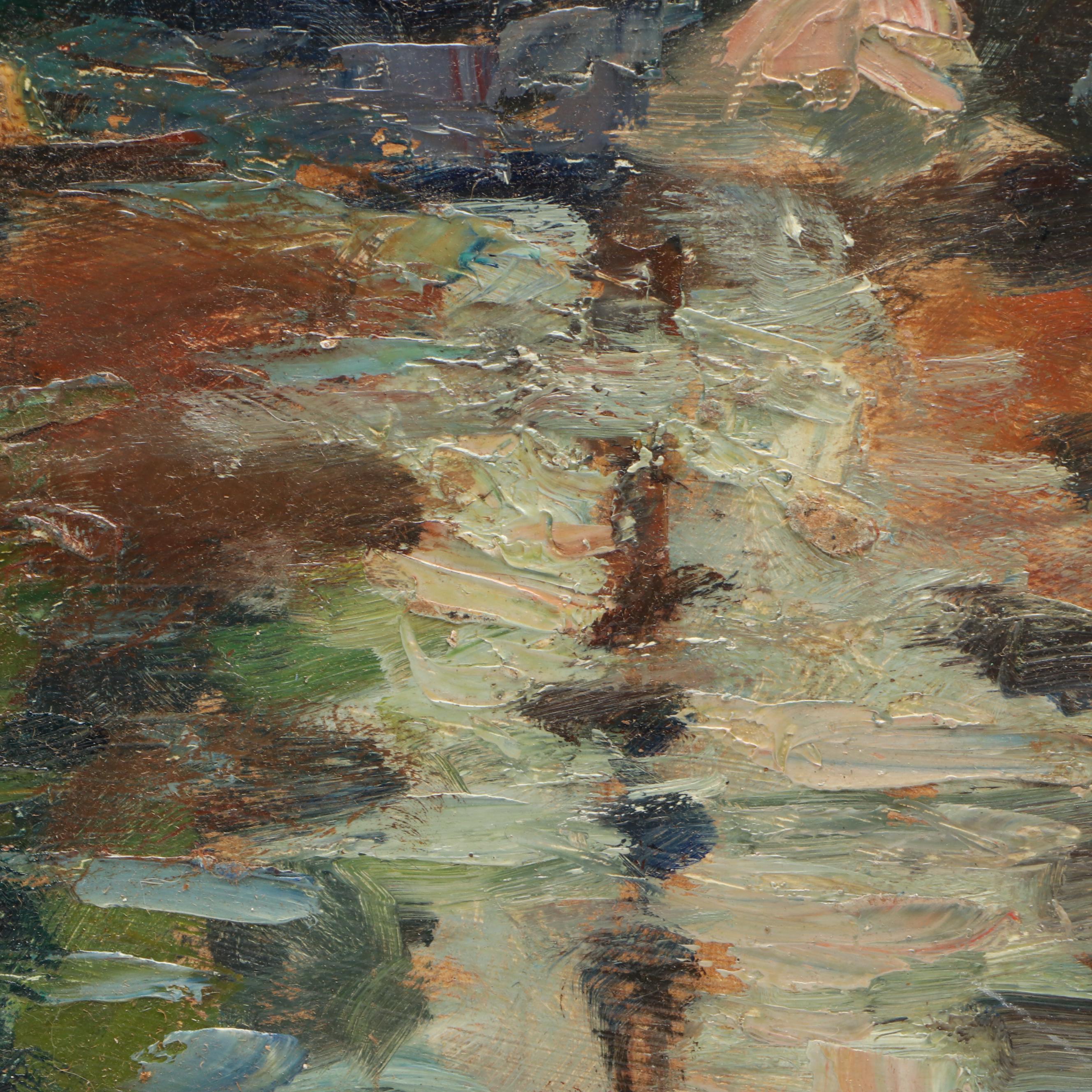 Susan Grisell Impressionist Garden Portrait Oil Painting