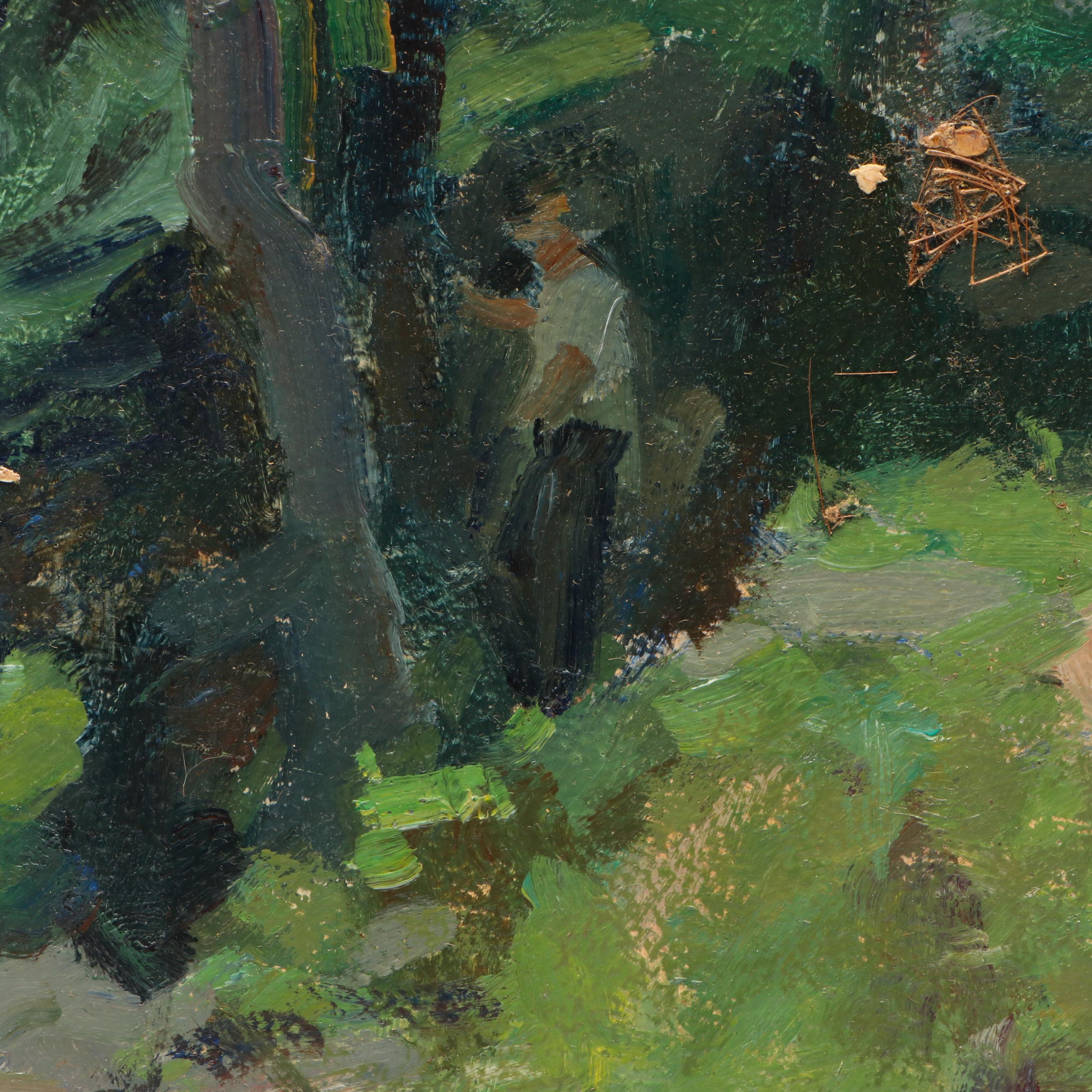 Susan Grisell Forest Path Oil Painting, 2007