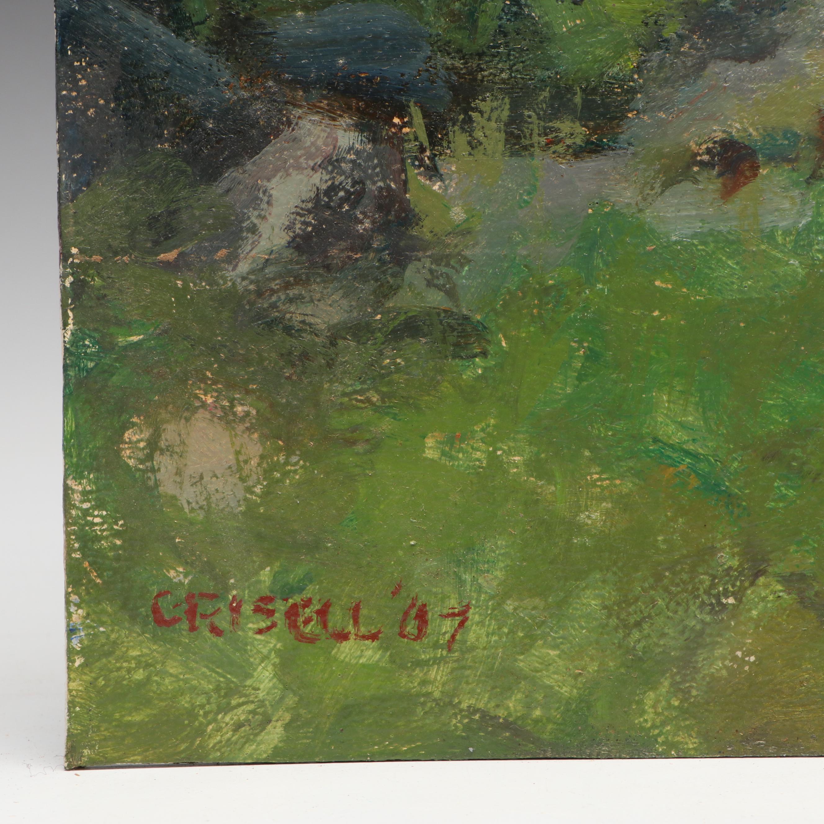 Susan Grisell Forest Path Oil Painting, 2007