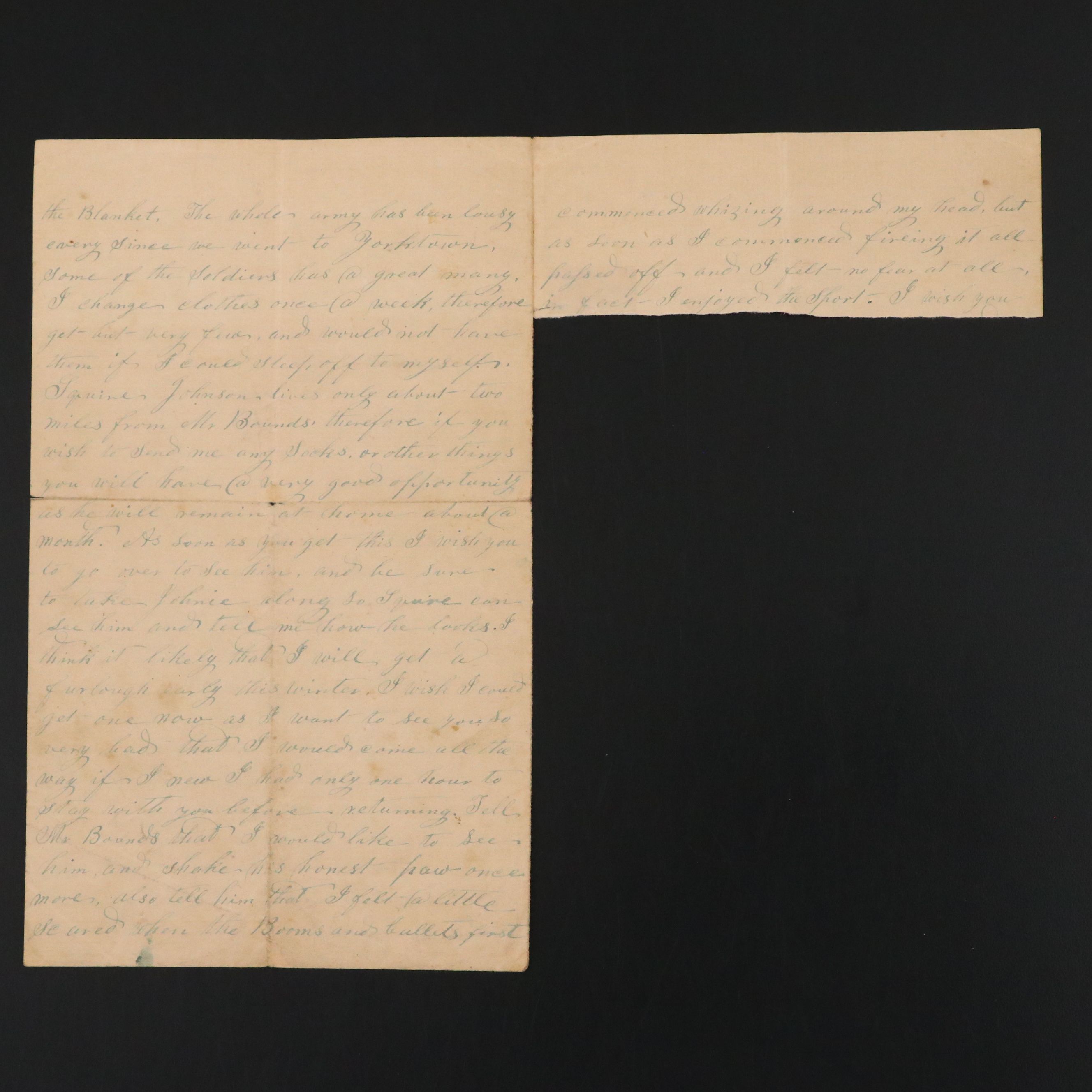 1862 Confederate Soldier's Letter from the Second Battle of Manassas