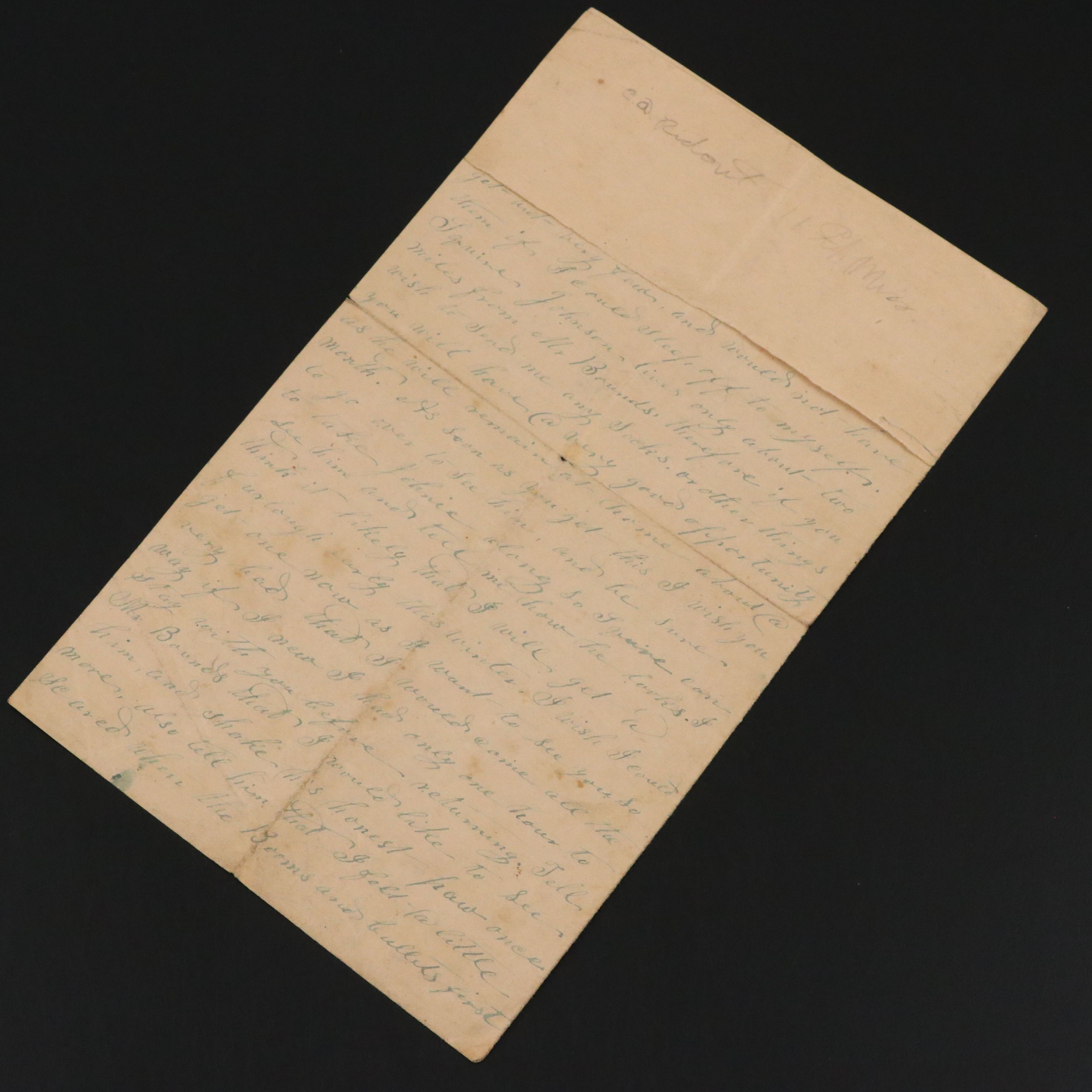 1862 Confederate Soldier's Letter from the Second Battle of Manassas