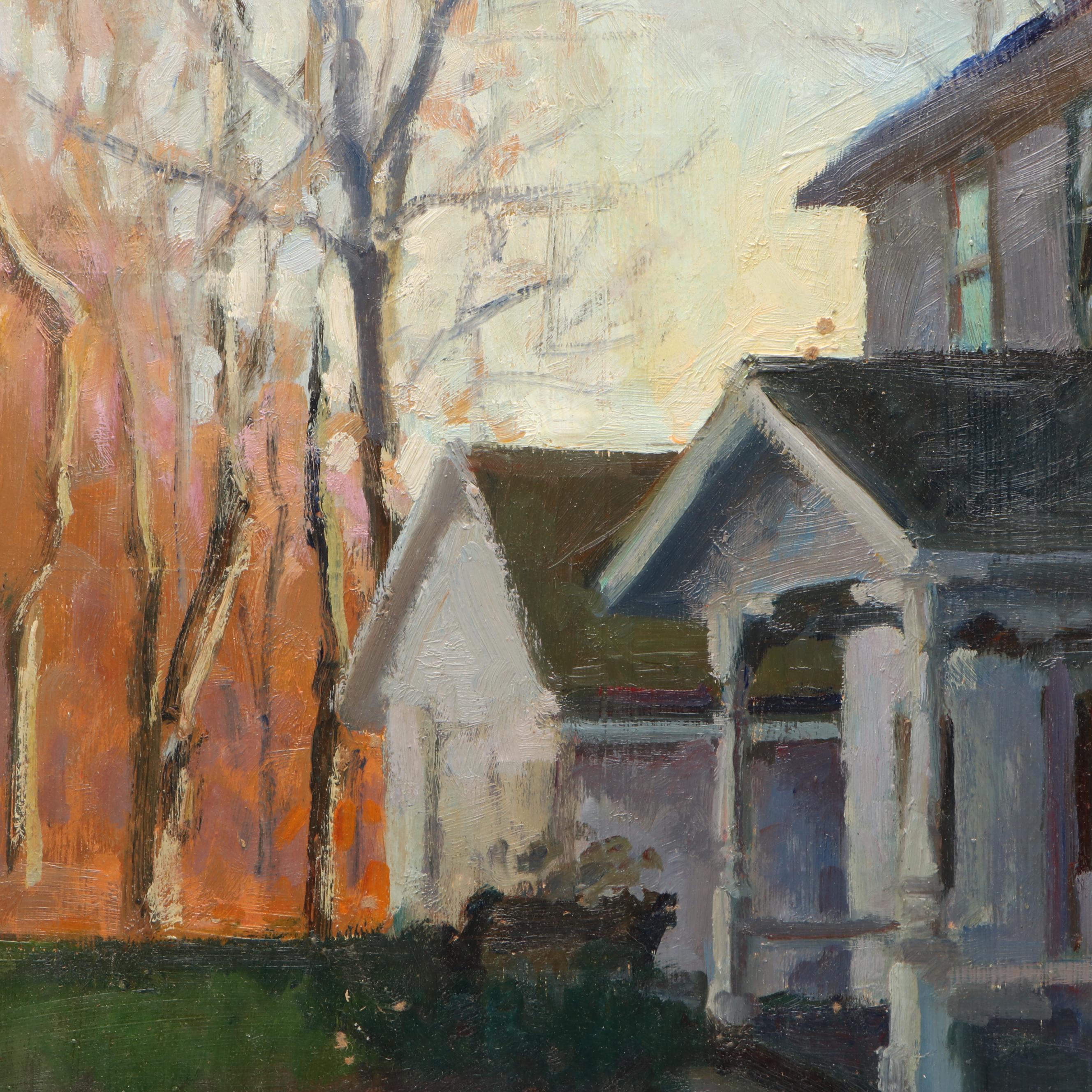 Susan Grisell New England Farmhouse Oil Painting, 2001