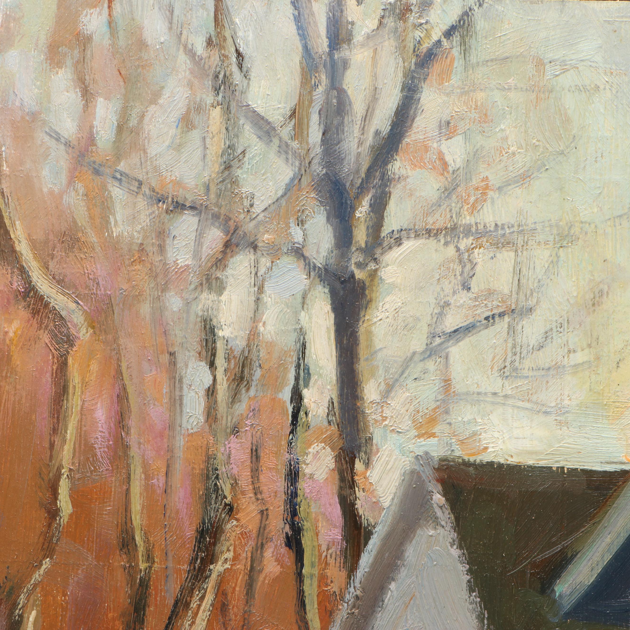 Susan Grisell New England Farmhouse Oil Painting, 2001