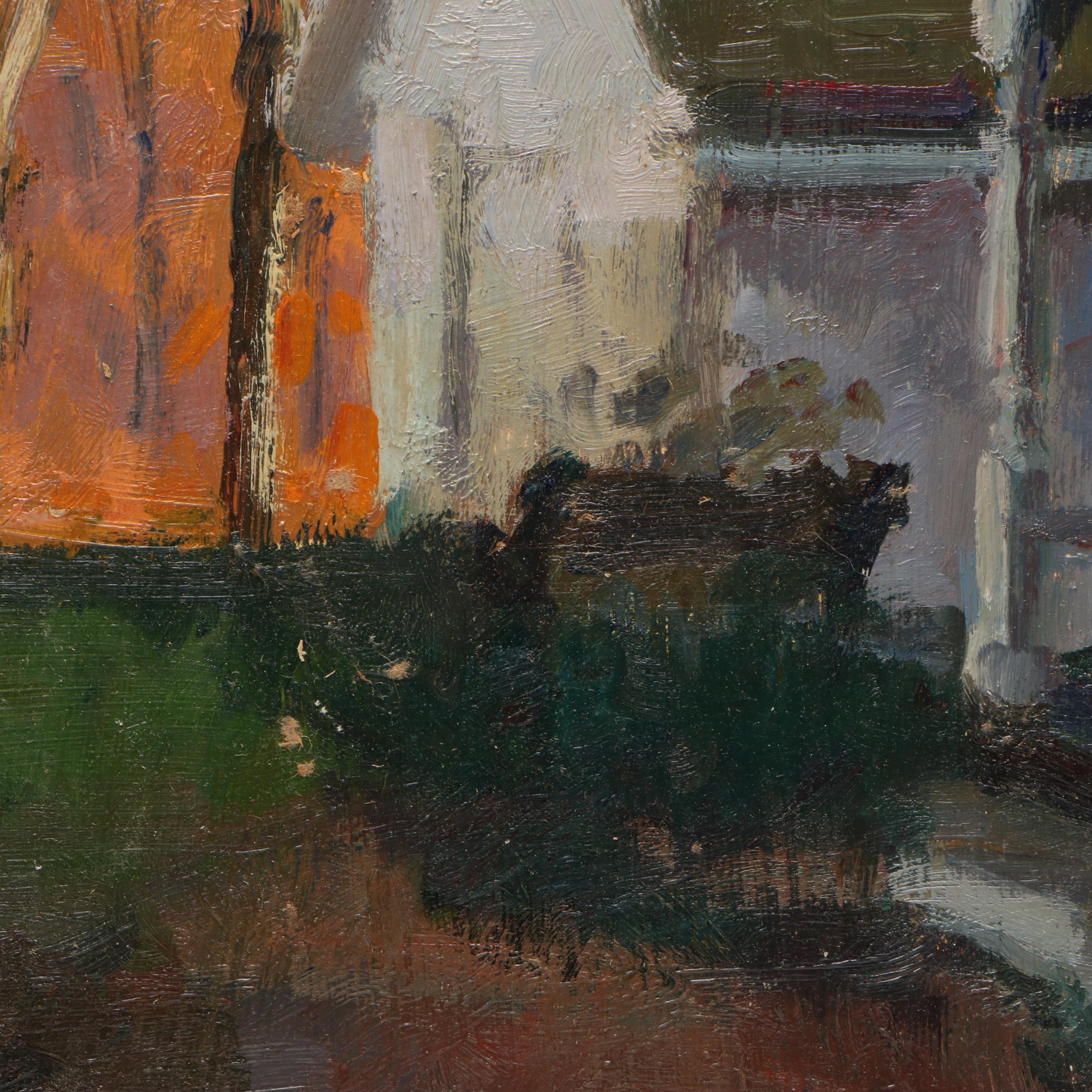 Susan Grisell New England Farmhouse Oil Painting, 2001