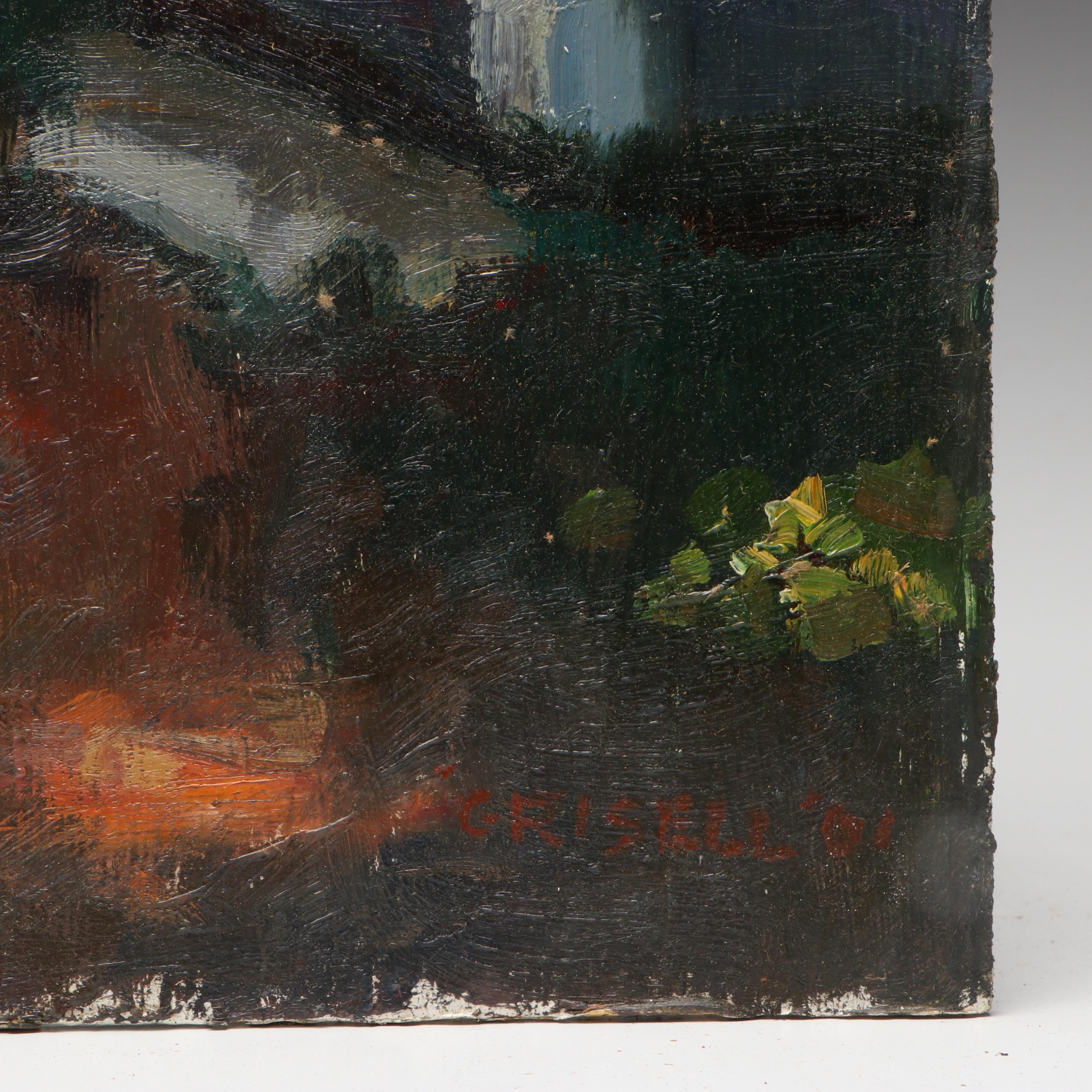 Susan Grisell New England Farmhouse Oil Painting, 2001