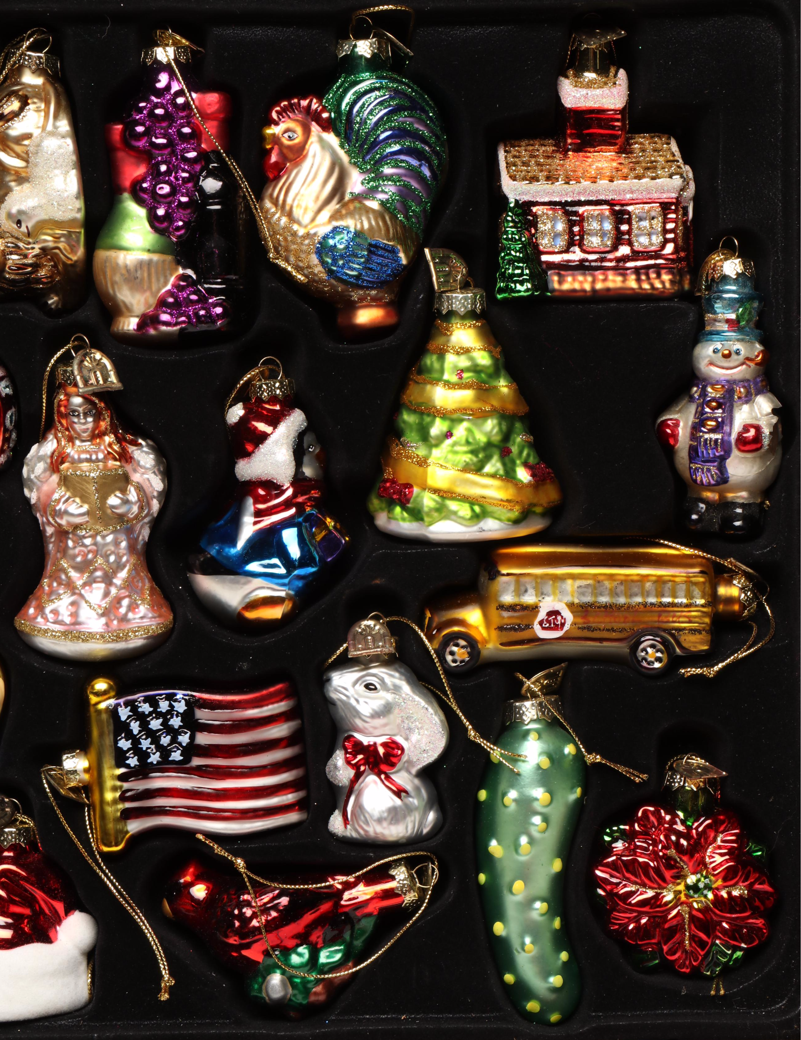 Shiny Brite and Thomas Pacconi Hand-Painted Ornaments with More Christmas Décor