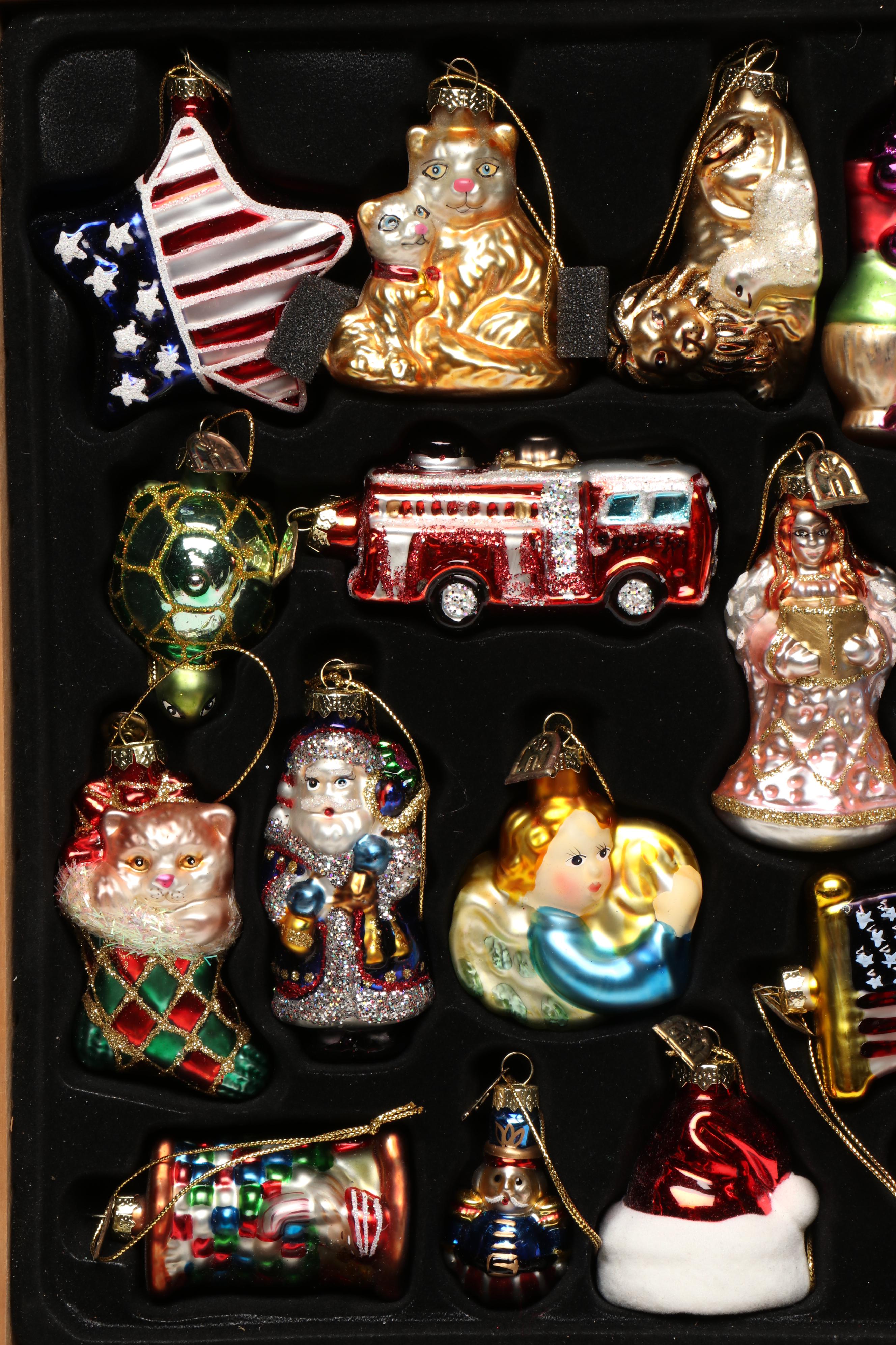 Shiny Brite and Thomas Pacconi Hand-Painted Ornaments with More Christmas Décor